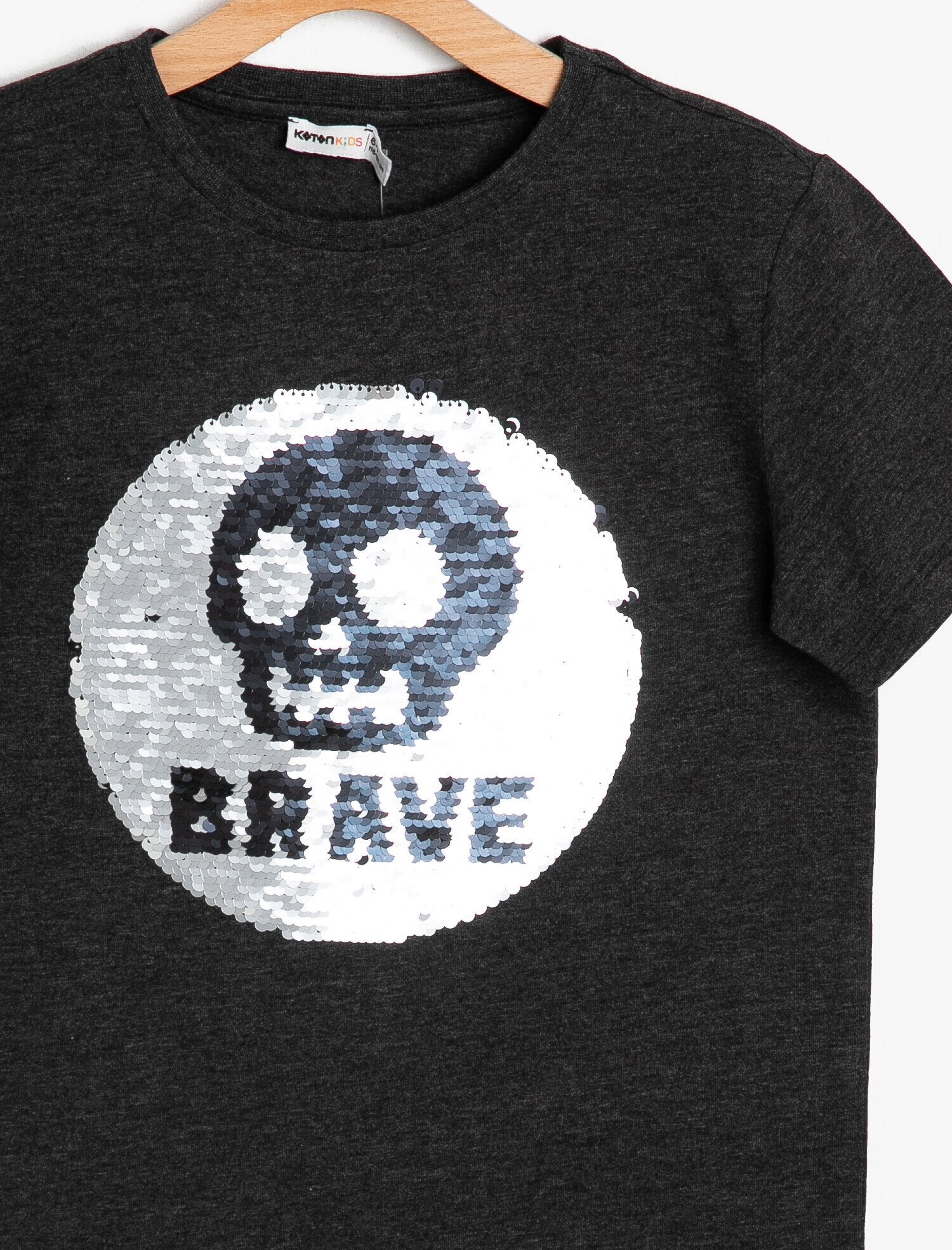  Erkek Çocuk Pul Detaylı Tişört Kısa Kollu Bisiklet Yaka