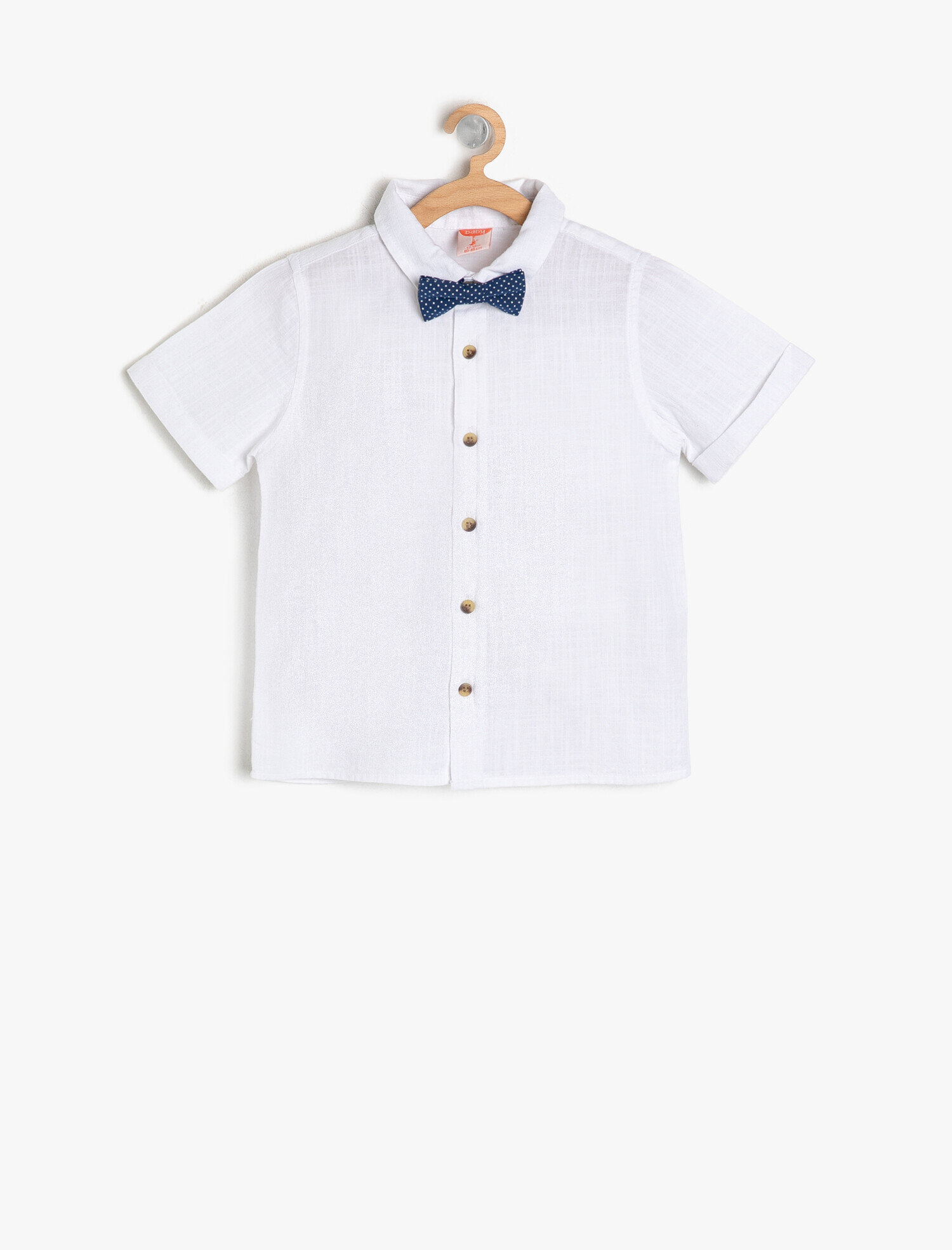  Erkek Bebek Papyon Detaylı Gömlek
