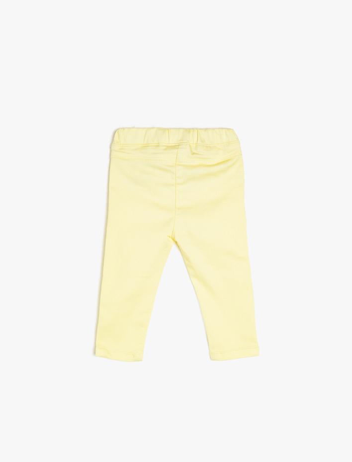 Kız Bebek Cep Detaylı Pantolon