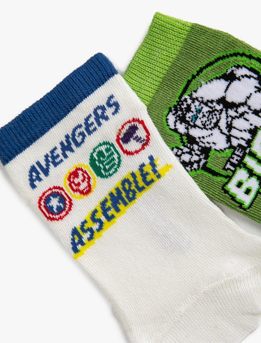  Erkek Çocuk 2'li Avengers Lisanslı Çorap Seti