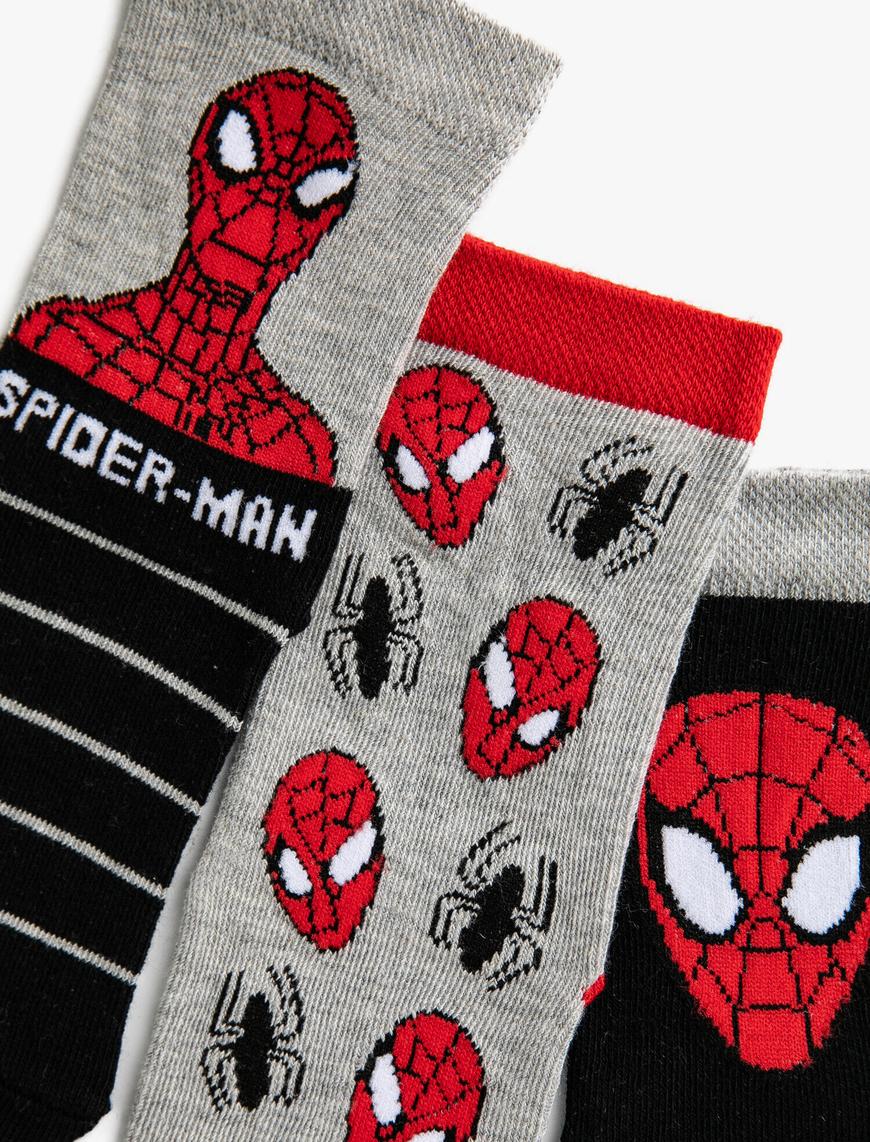  Erkek Çocuk Spiderman Lisanslı Çorap Seti