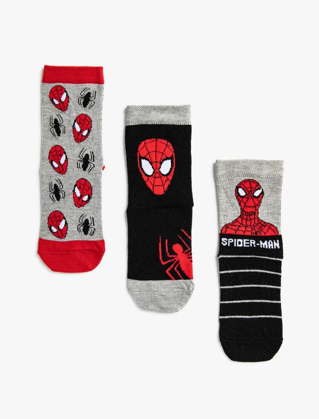  Erkek Çocuk Spiderman Lisanslı Çorap Seti