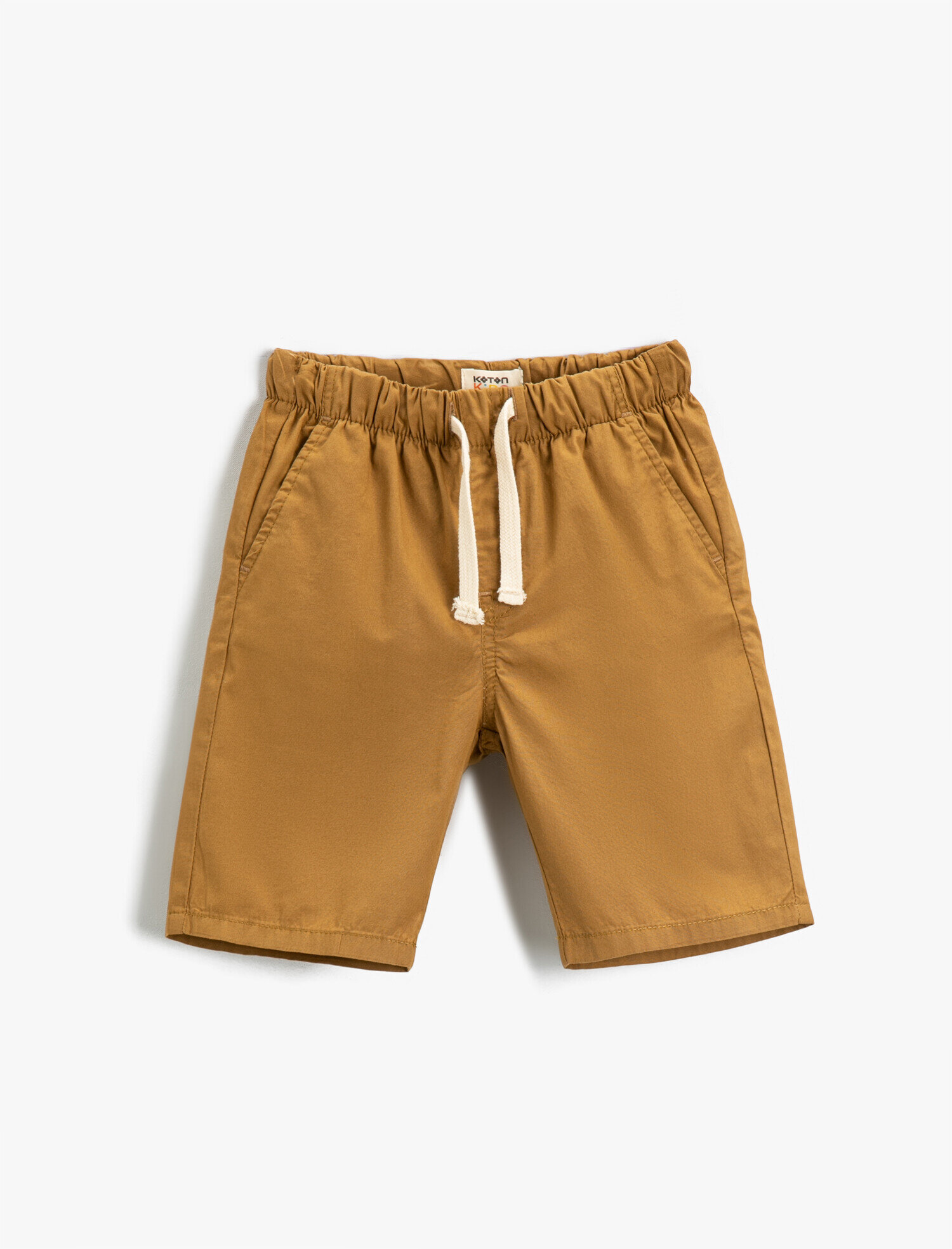  Erkek Çocuk Beli Lastikli Slim Şort Diz üstü Pamuklu