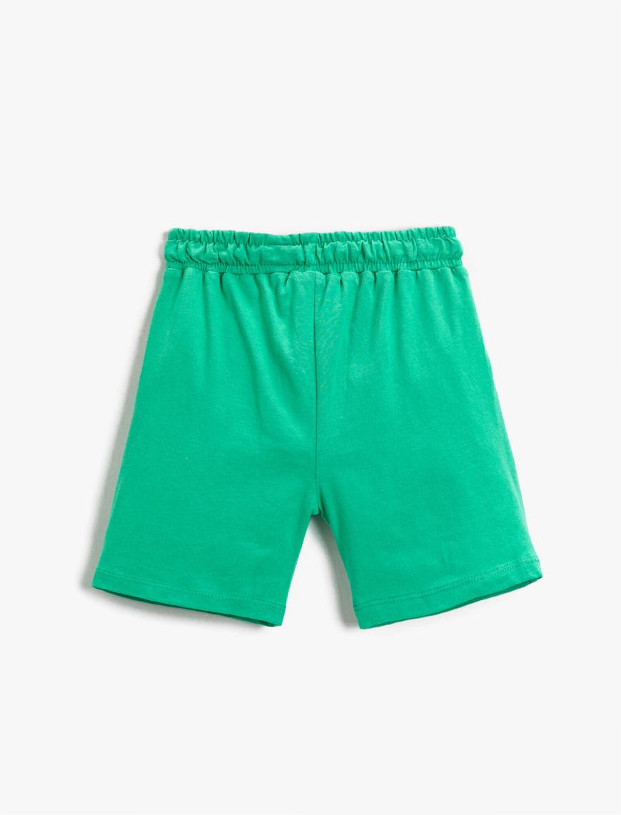  Erkek Çocuk Basic Şort Beli Bağcıklı