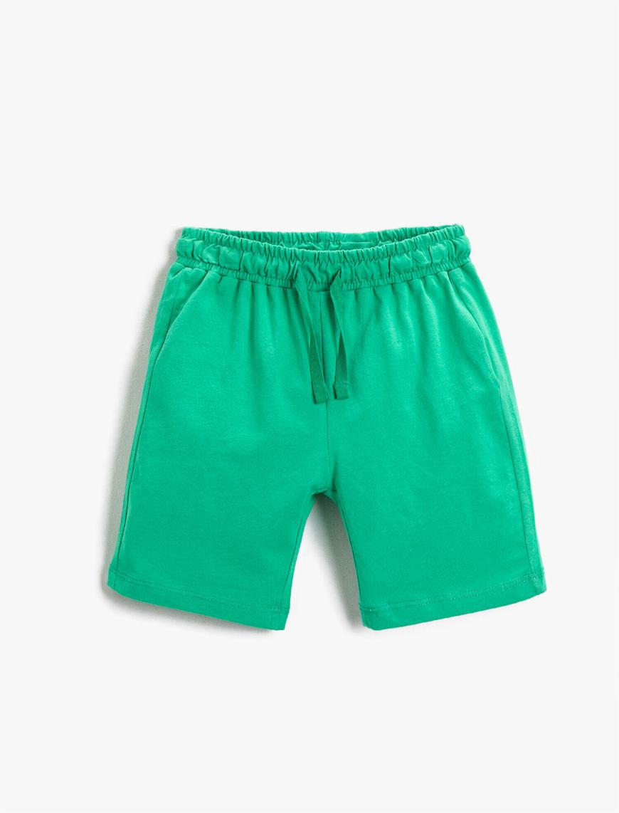  Erkek Çocuk Basic Şort Beli Bağcıklı