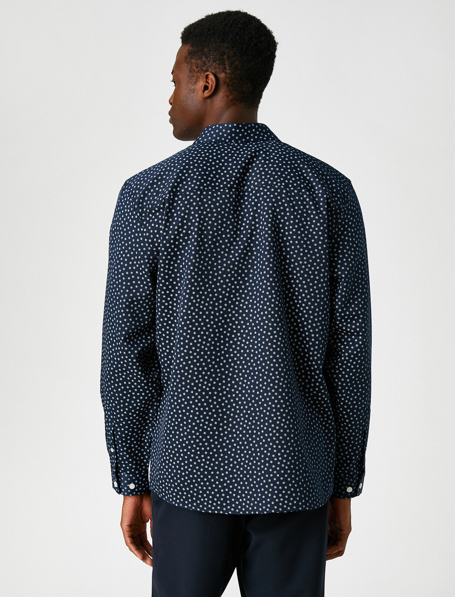   Slim Fit Mikro Desenli Gömlek Non Iron