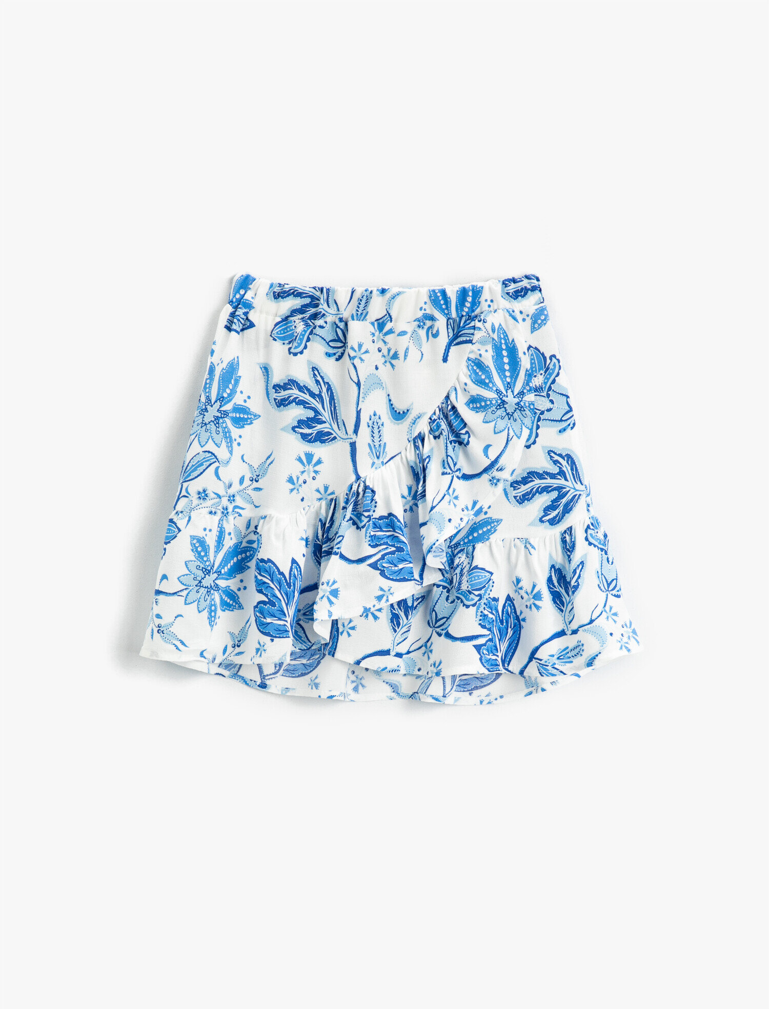  Kız Çocuk Çiçekli Mini Etek Fırfırlı