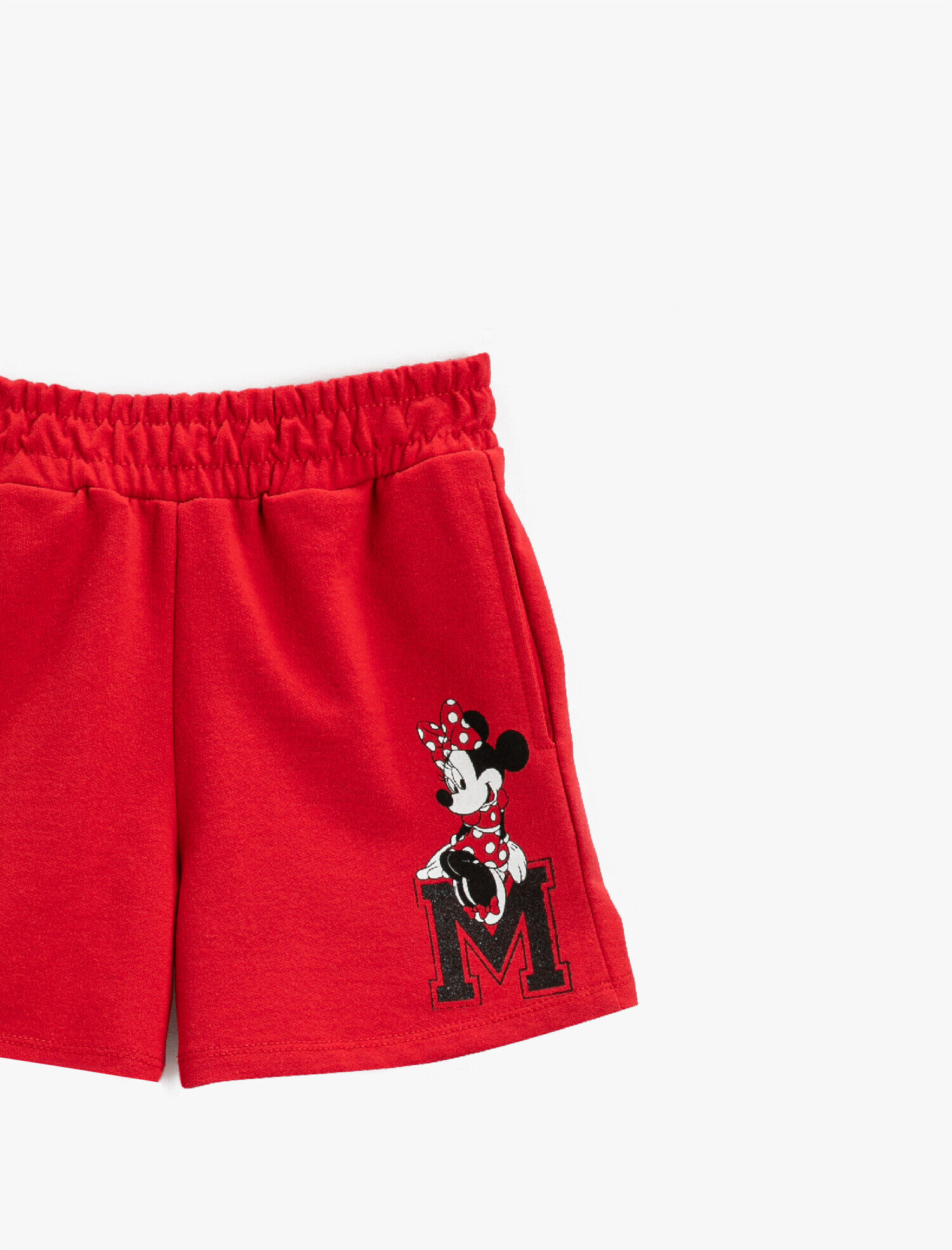  Kız Çocuk Minnie Mouse Baskılı Şort Baskılı Lisanslı Pamuklu