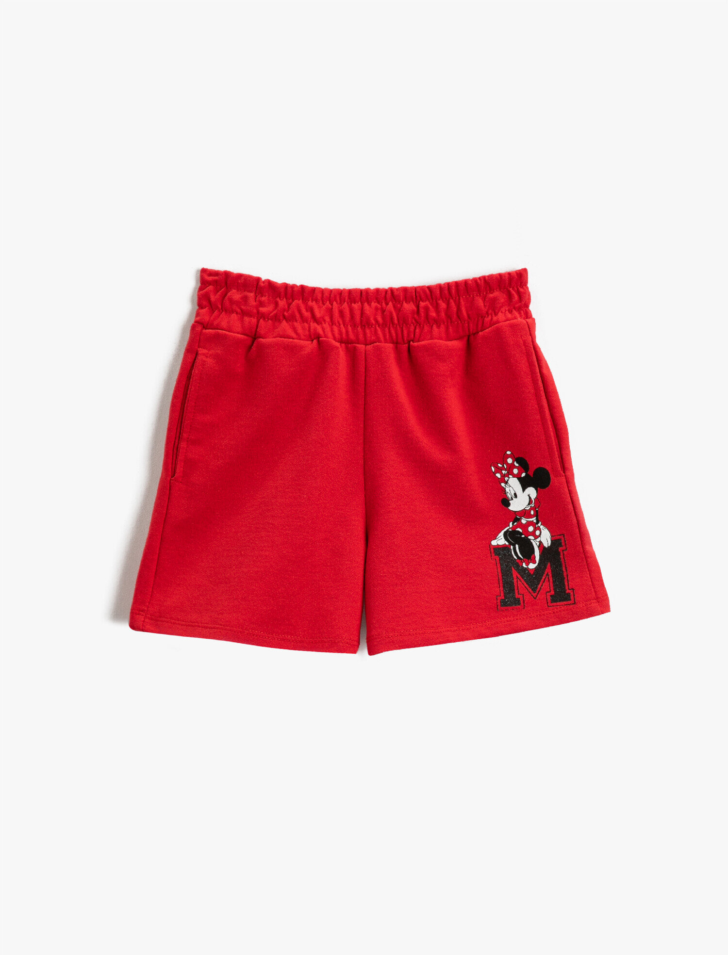  Kız Çocuk Minnie Mouse Baskılı Şort Baskılı Lisanslı Pamuklu