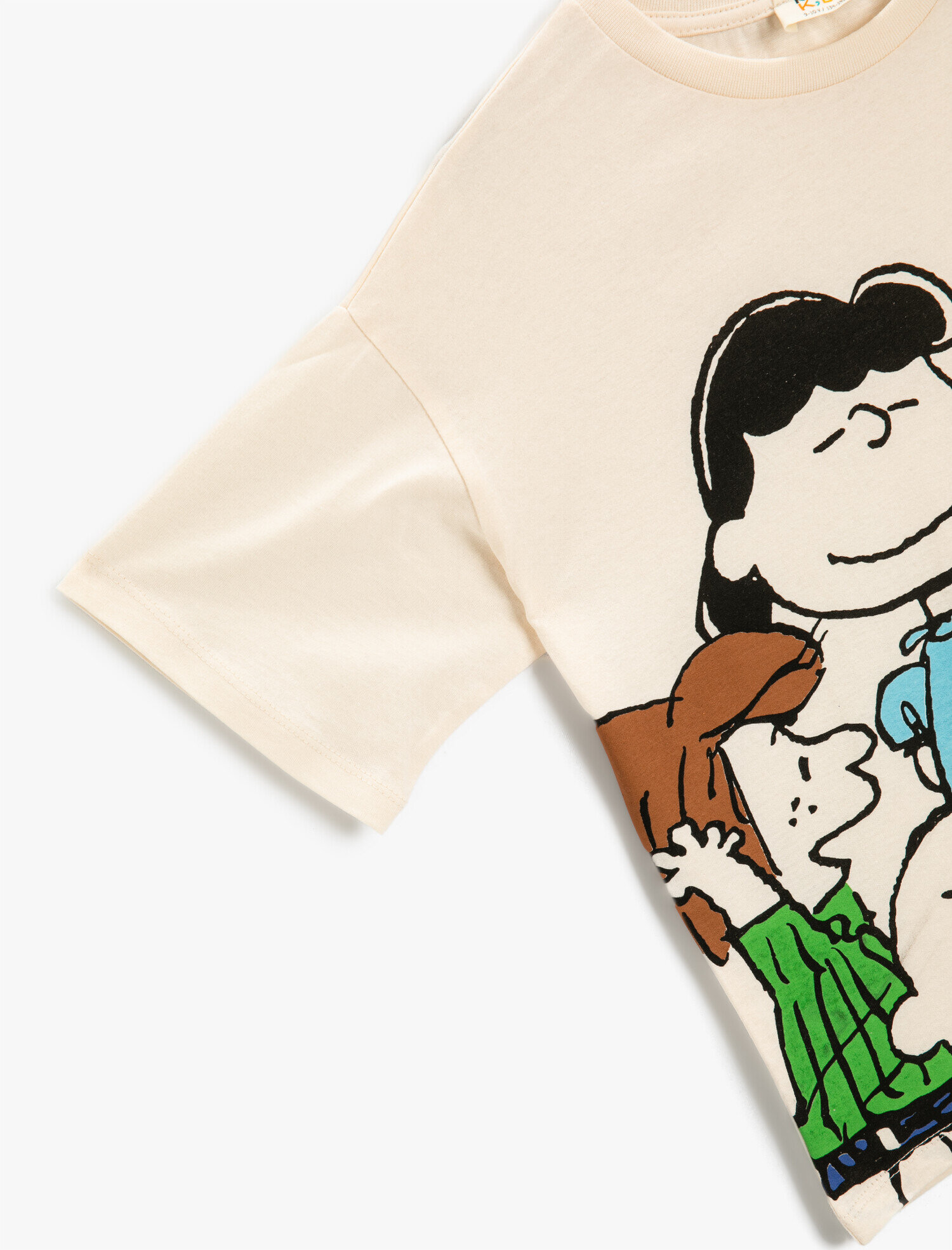  Kız Çocuk Snoopy Baskılı Tişört Lisanslı Kısa Kollu Pamuklu