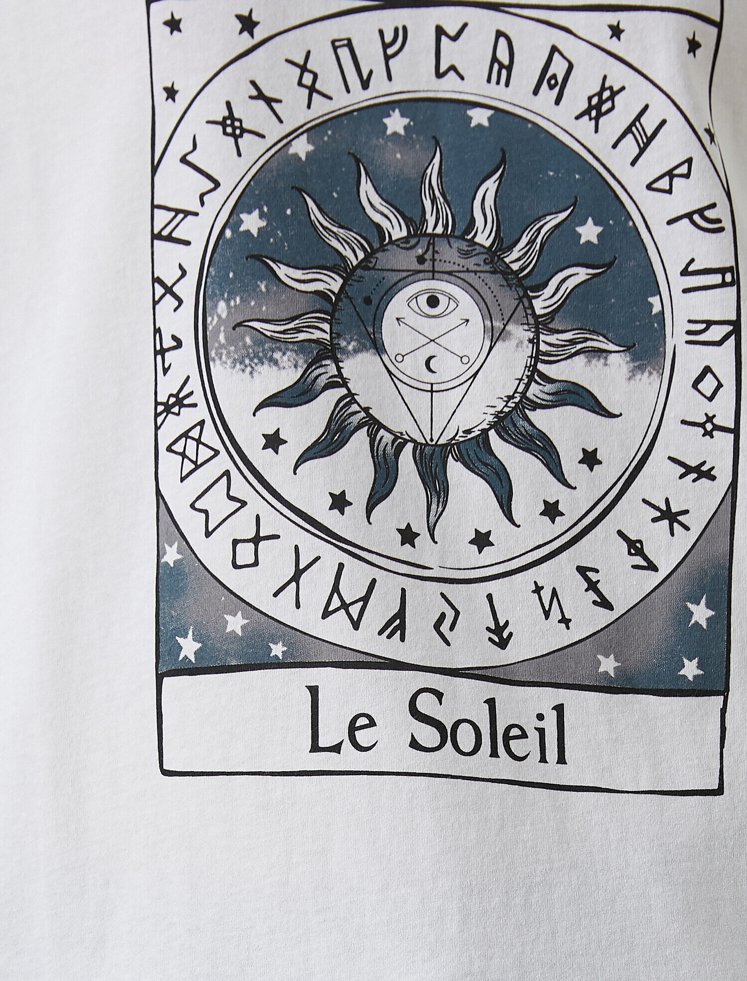   Doğa Temalı Güneş Baskılı Kısa Kollu Pamuklu Tişört