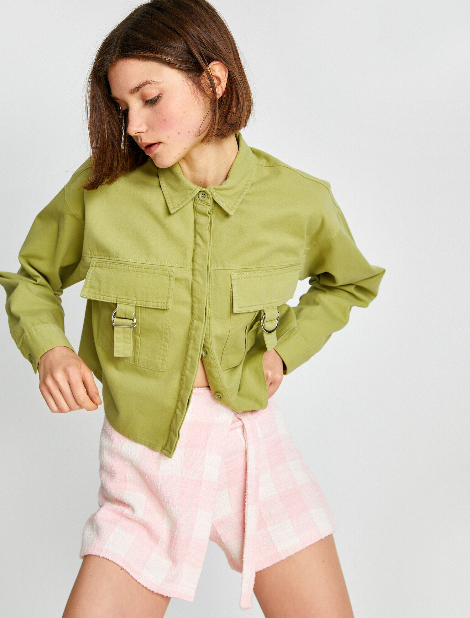   Cepli Uzun Kollu Gömlek