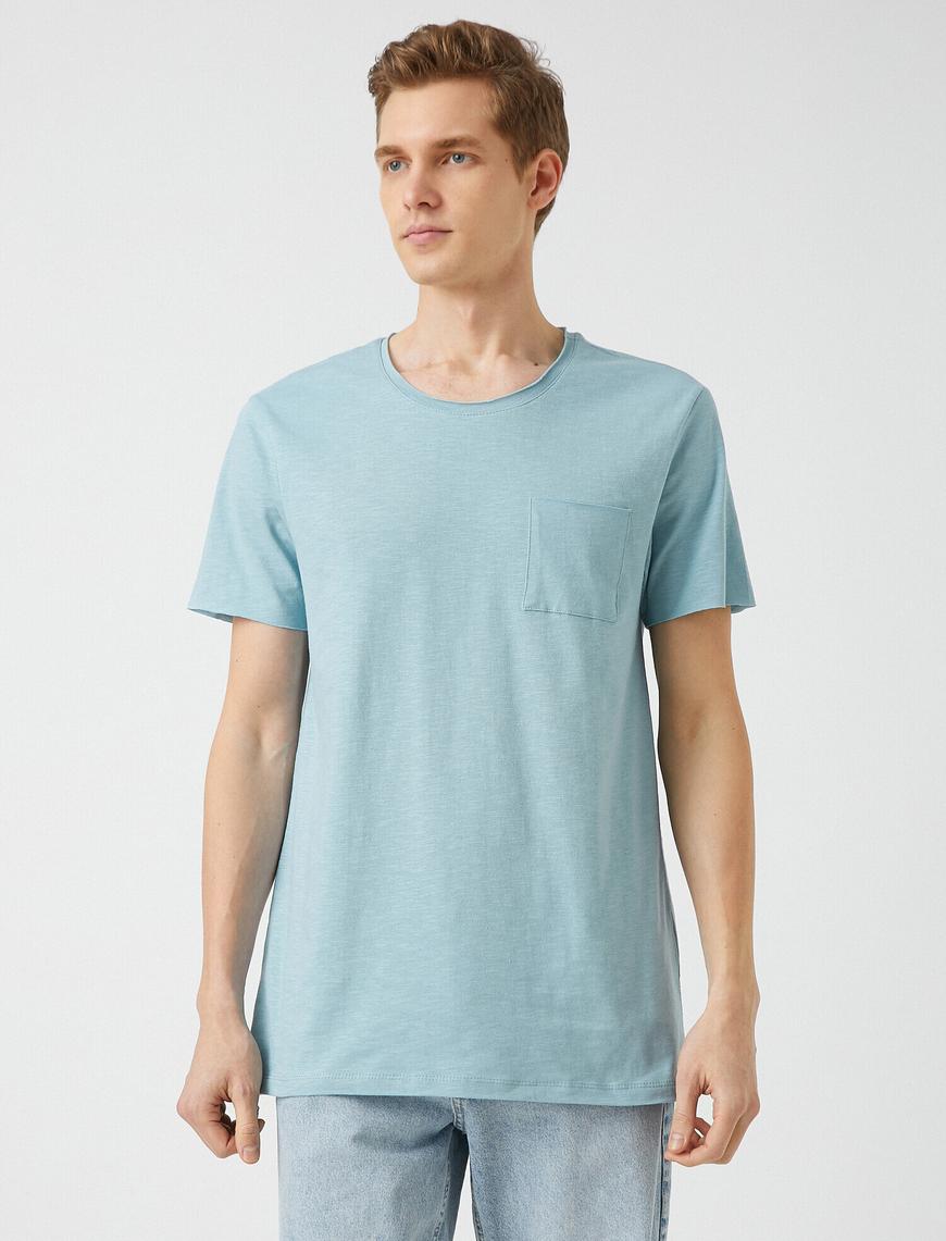   Slim Fit Cepli Basic Tişört