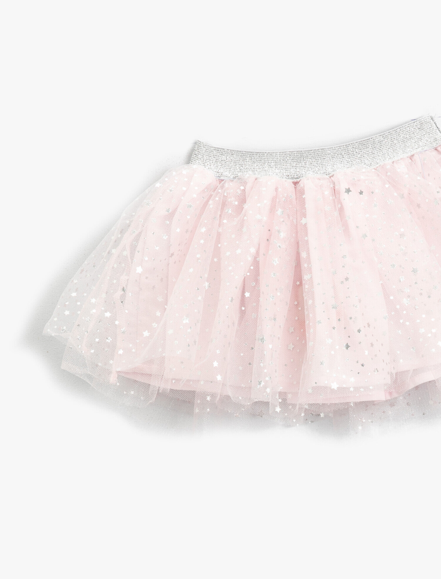  Kız Bebek Parlak Baskılı Tül Detaylı Etek