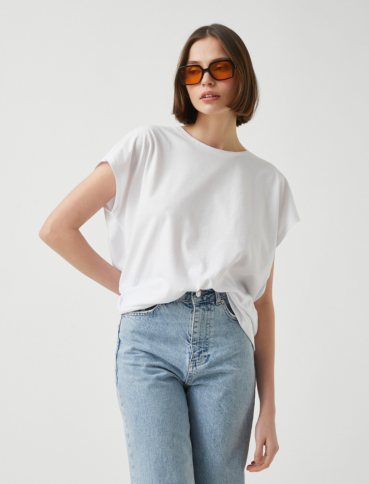   Bisiklet Yaka Kısa Kollu Basic Tişört