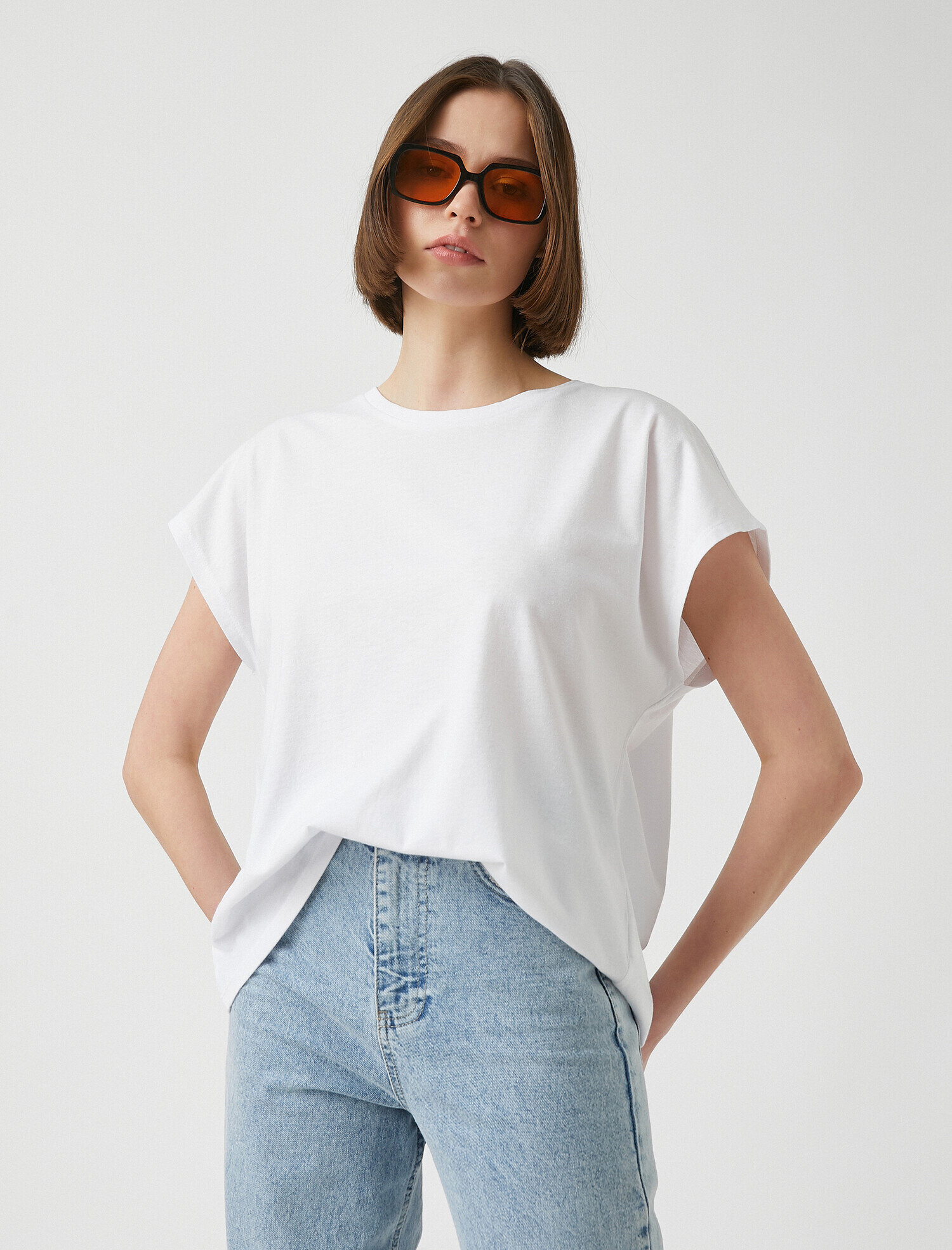   Bisiklet Yaka Kısa Kollu Basic Tişört