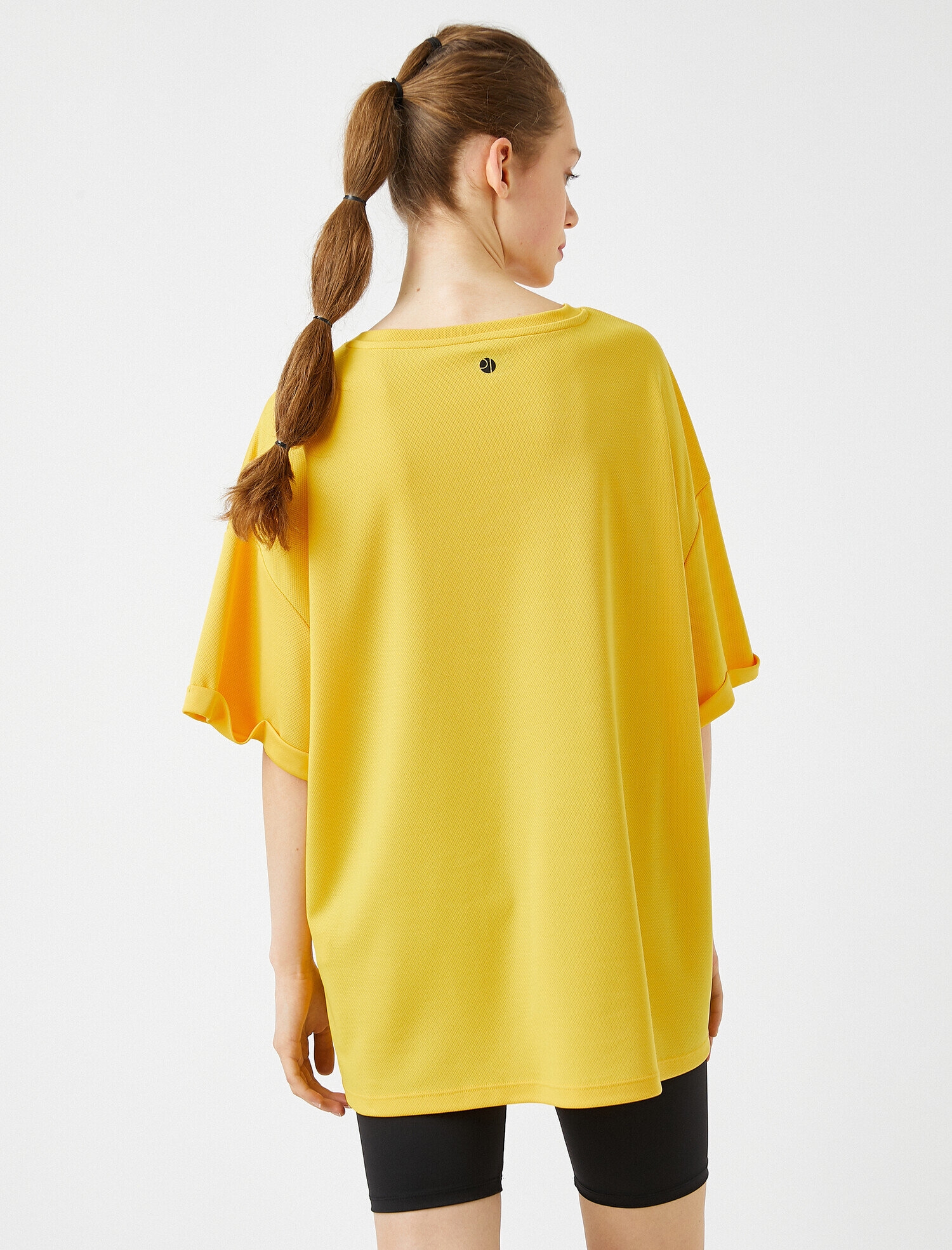   Sloganlı Oversize Spor Tişört