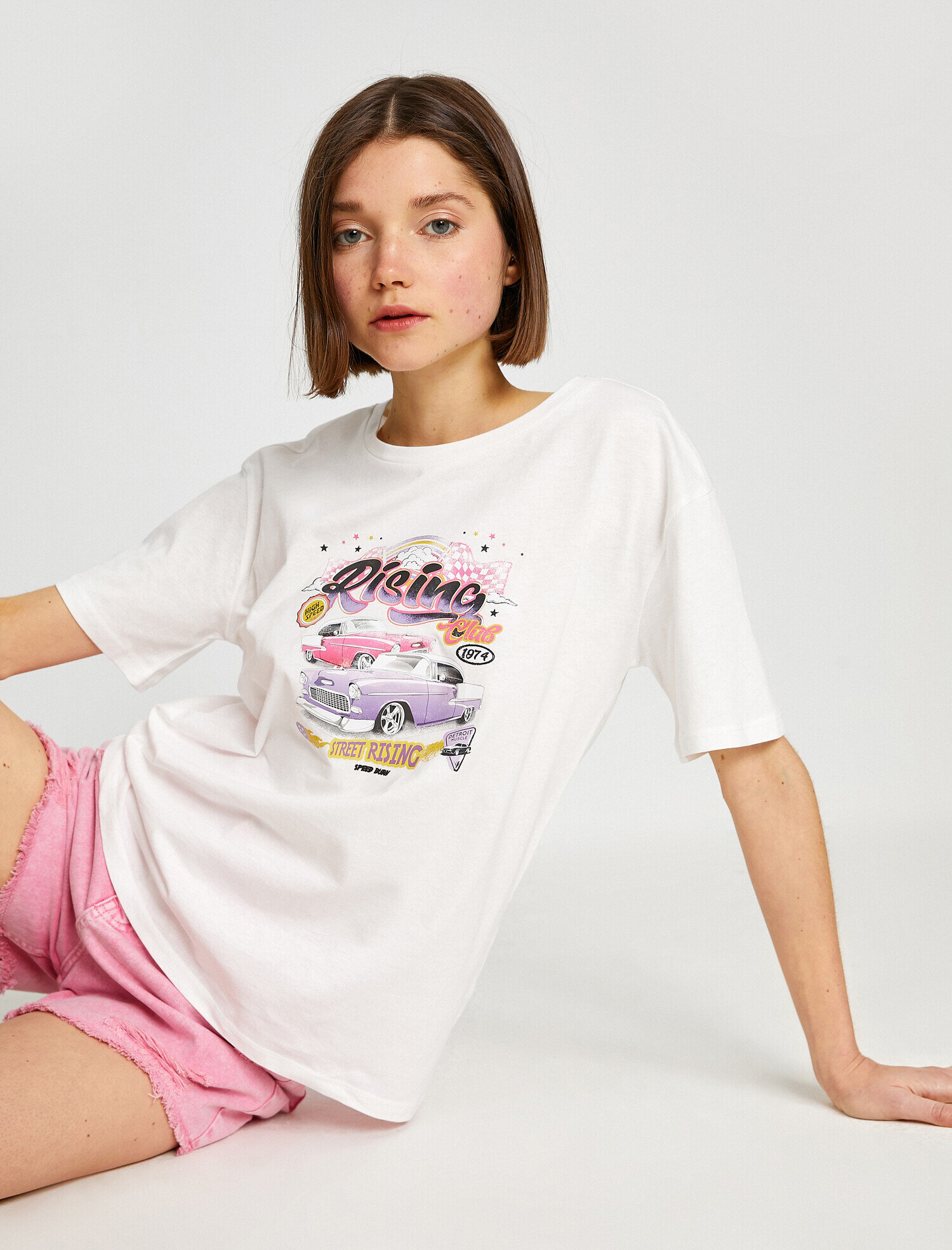   Kısa Kollu Baskılı Tişört