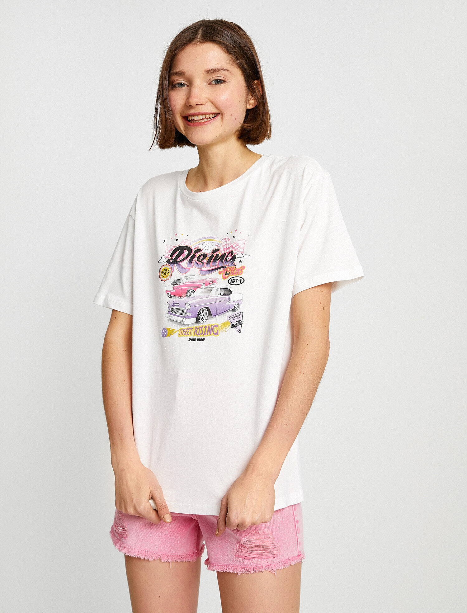   Kısa Kollu Baskılı Tişört