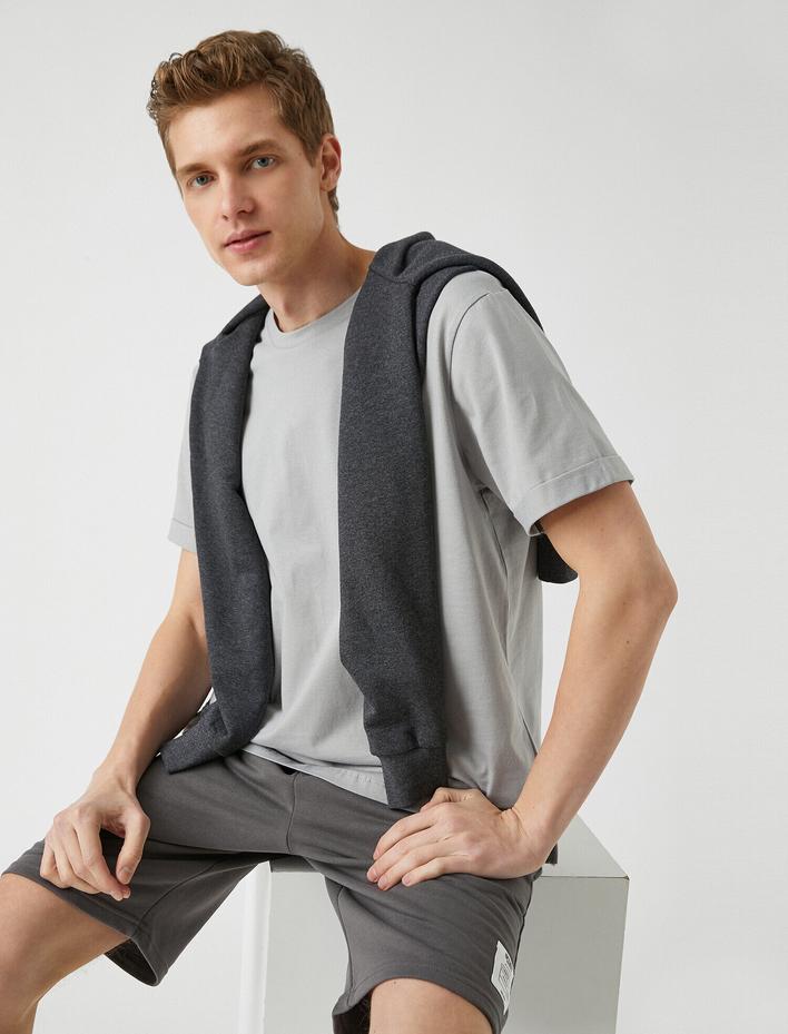  Basic Uzun Tişört Bisiklet Yaka