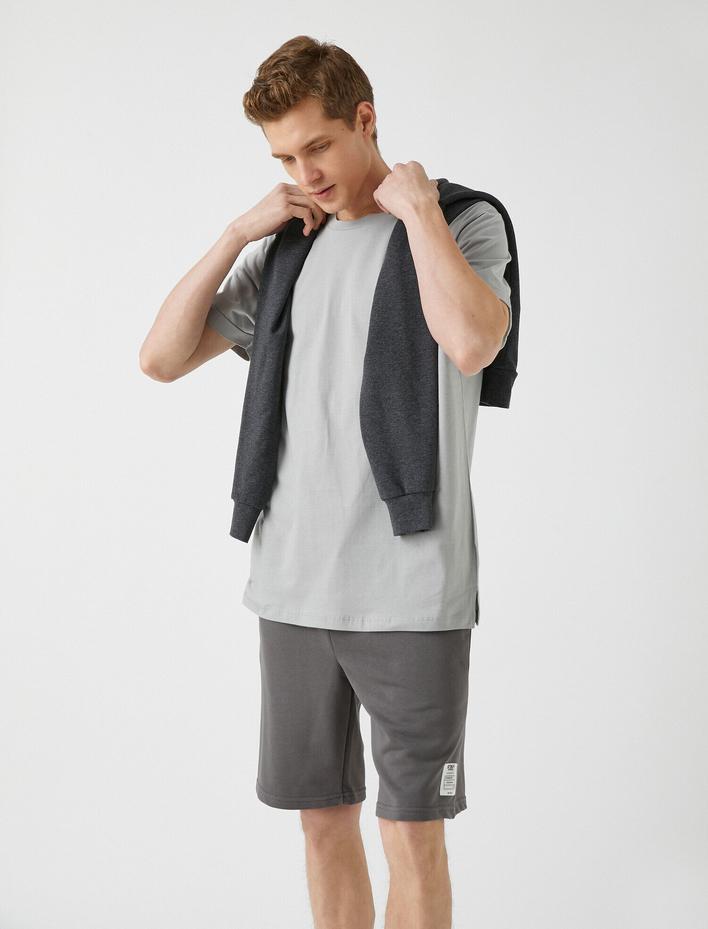  Basic Uzun Tişört Bisiklet Yaka