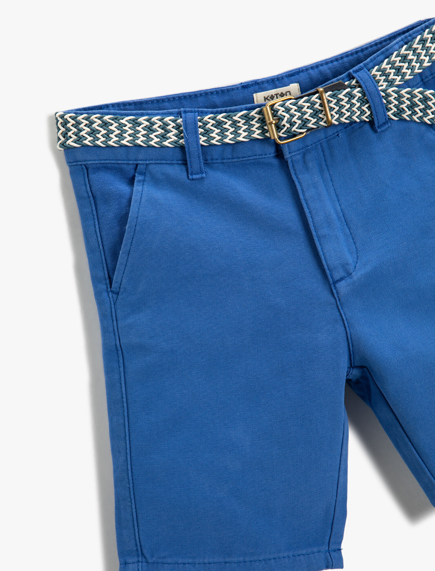  Erkek Çocuk Şort Kemerli Cepli Diz Üstü Pamuklu