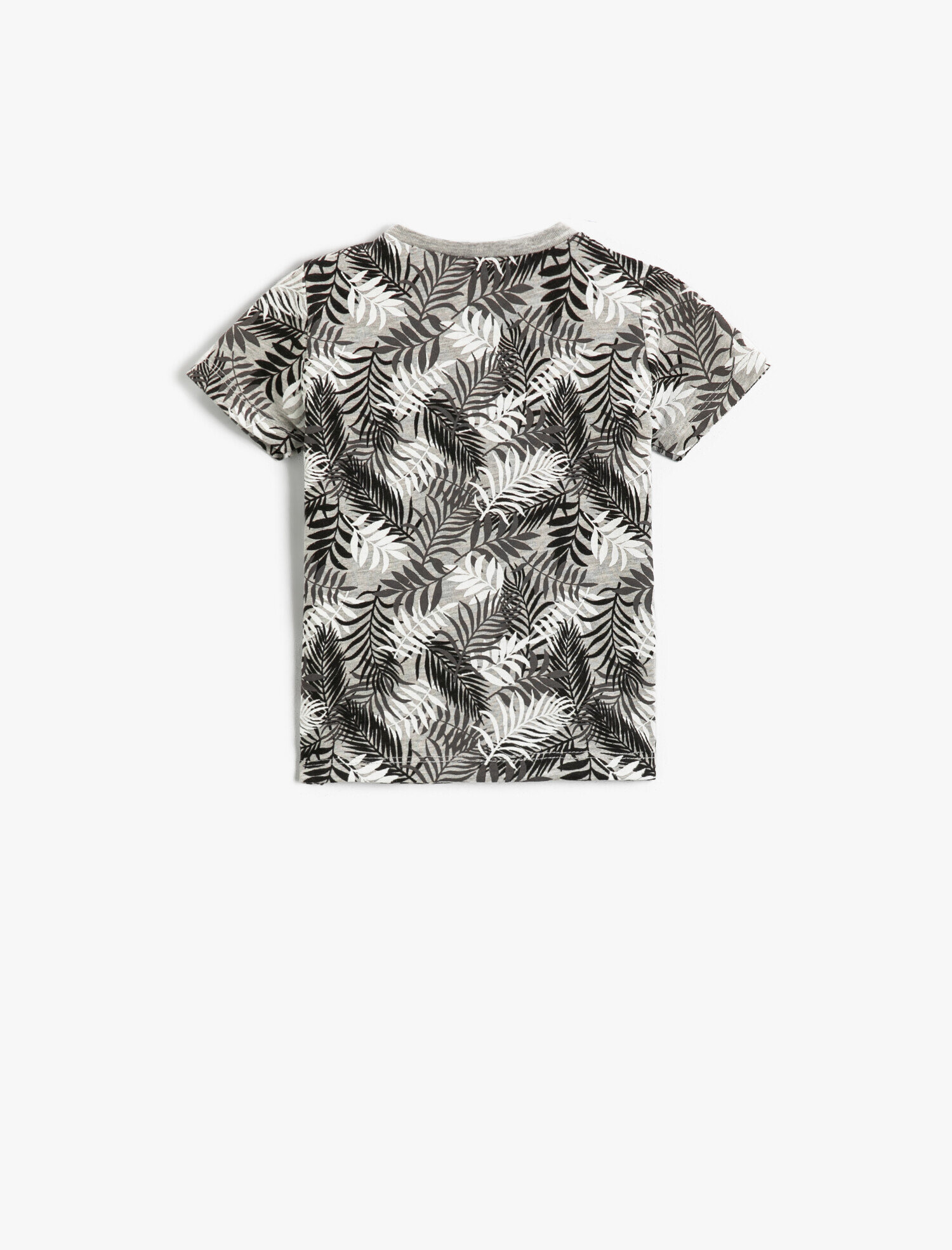  Erkek Bebek Çiçek Baskılı Tişört Bisiklet Yaka