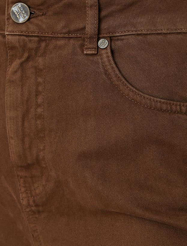  Yüksek Bel Bol Paça Kot Pantolon - Straight  Jean