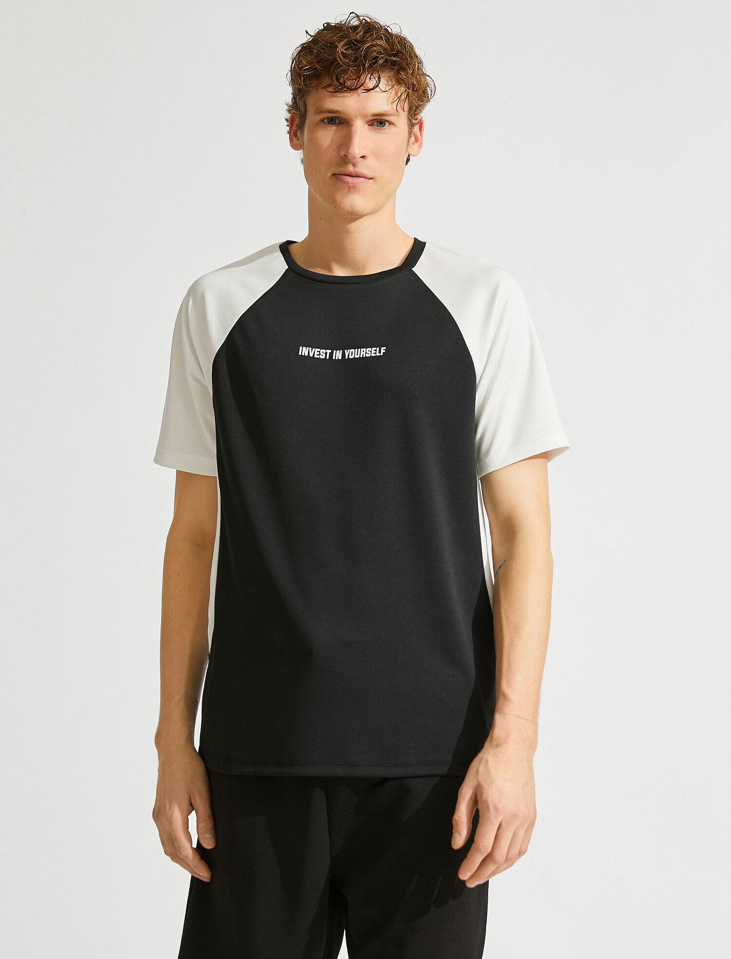   Slogan Baskılı Spor Tişört