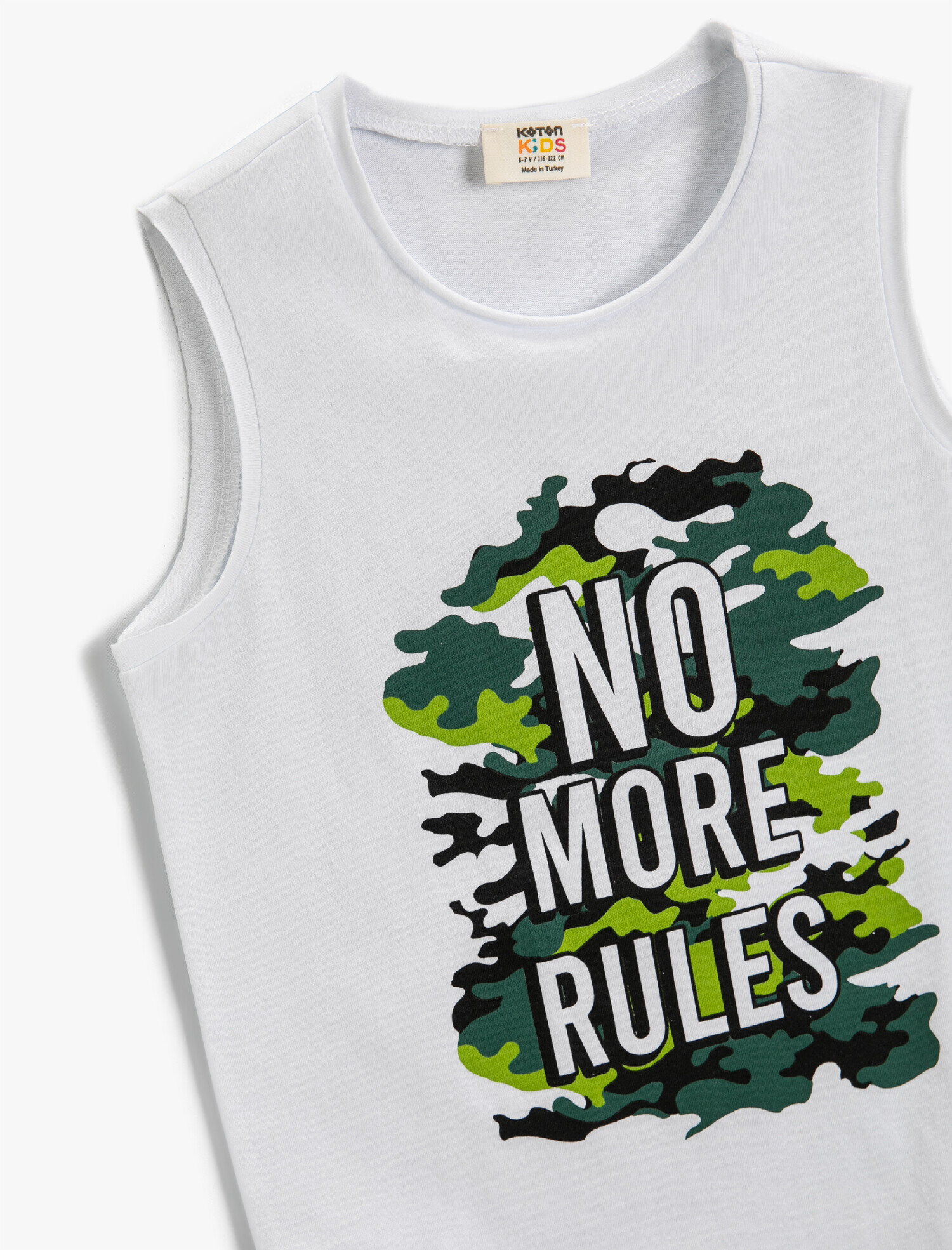  Erkek Çocuk Baskılı Atlet Bisiklet Yaka Pamuklu