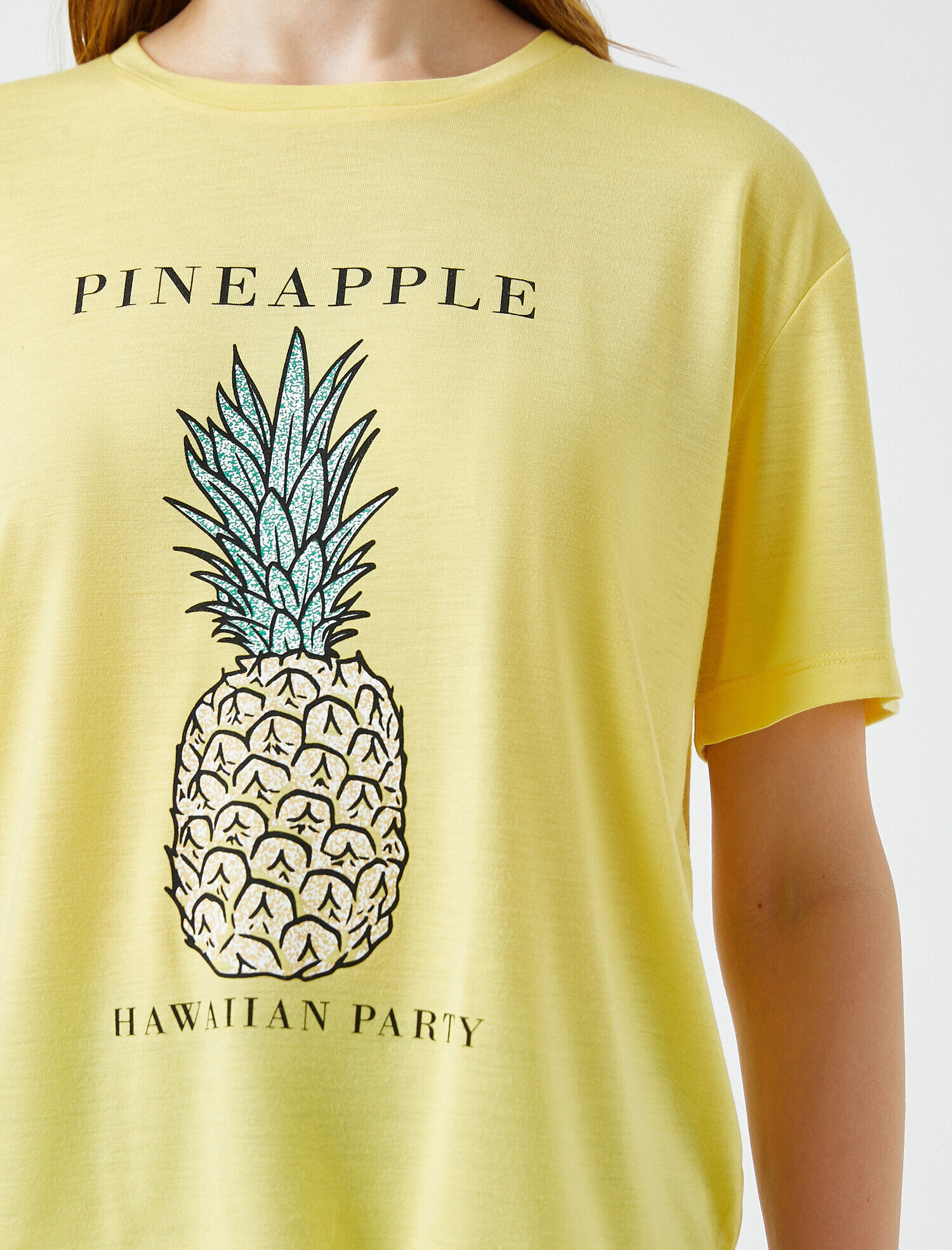   Baskılı Tişört Kısa Kollu Bisiklet Yaka