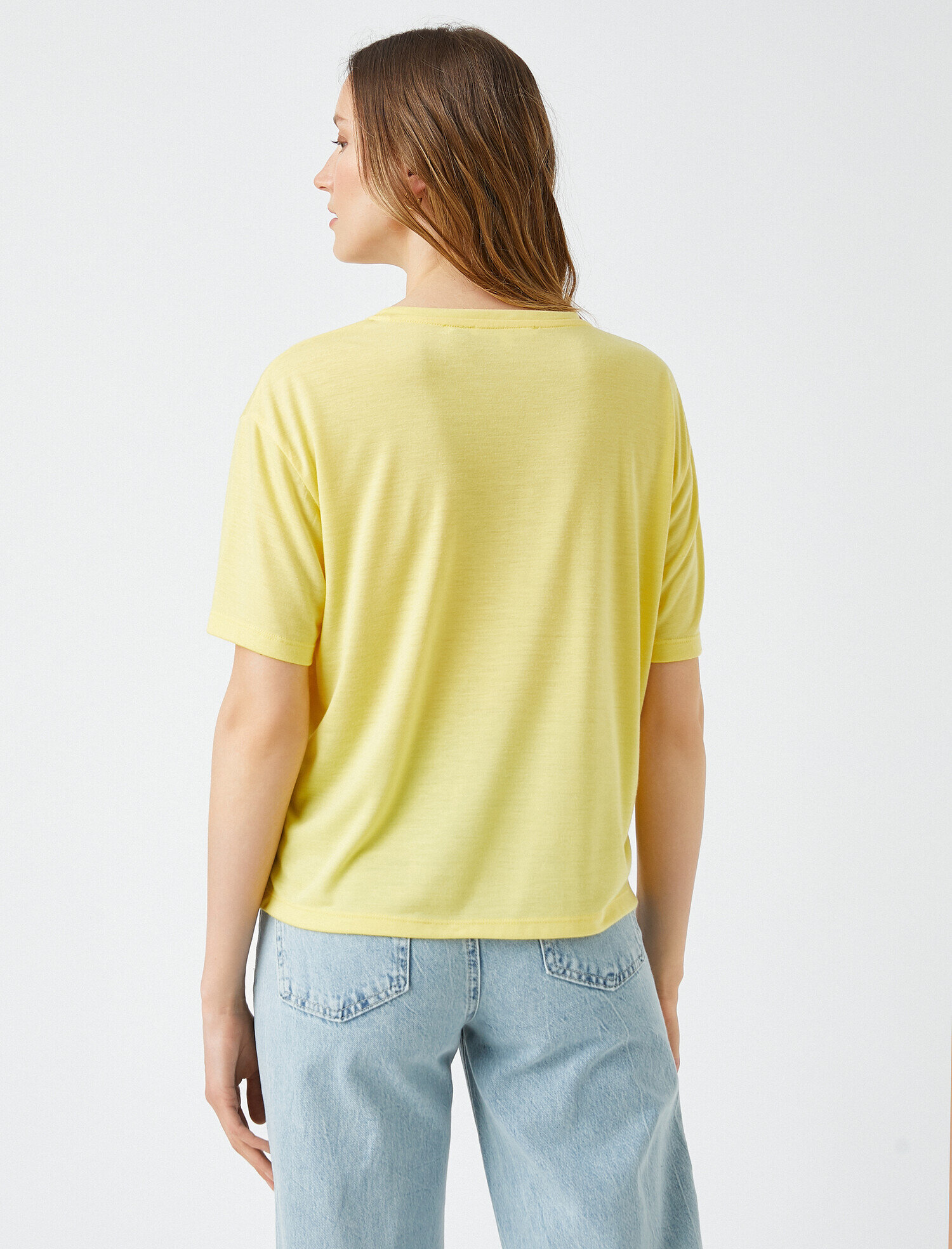   Baskılı Tişört Kısa Kollu Bisiklet Yaka