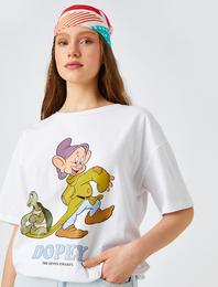 Dopey Baskılı Tişört Lisanslı Kısa Kollu