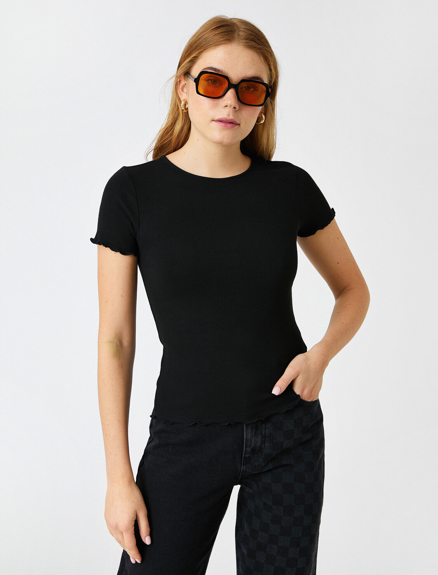   Bisiklet Yaka Kısa Kollu Basic Tişört