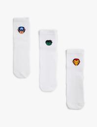 3'lü Marvel Lisanslı Çorap Seti