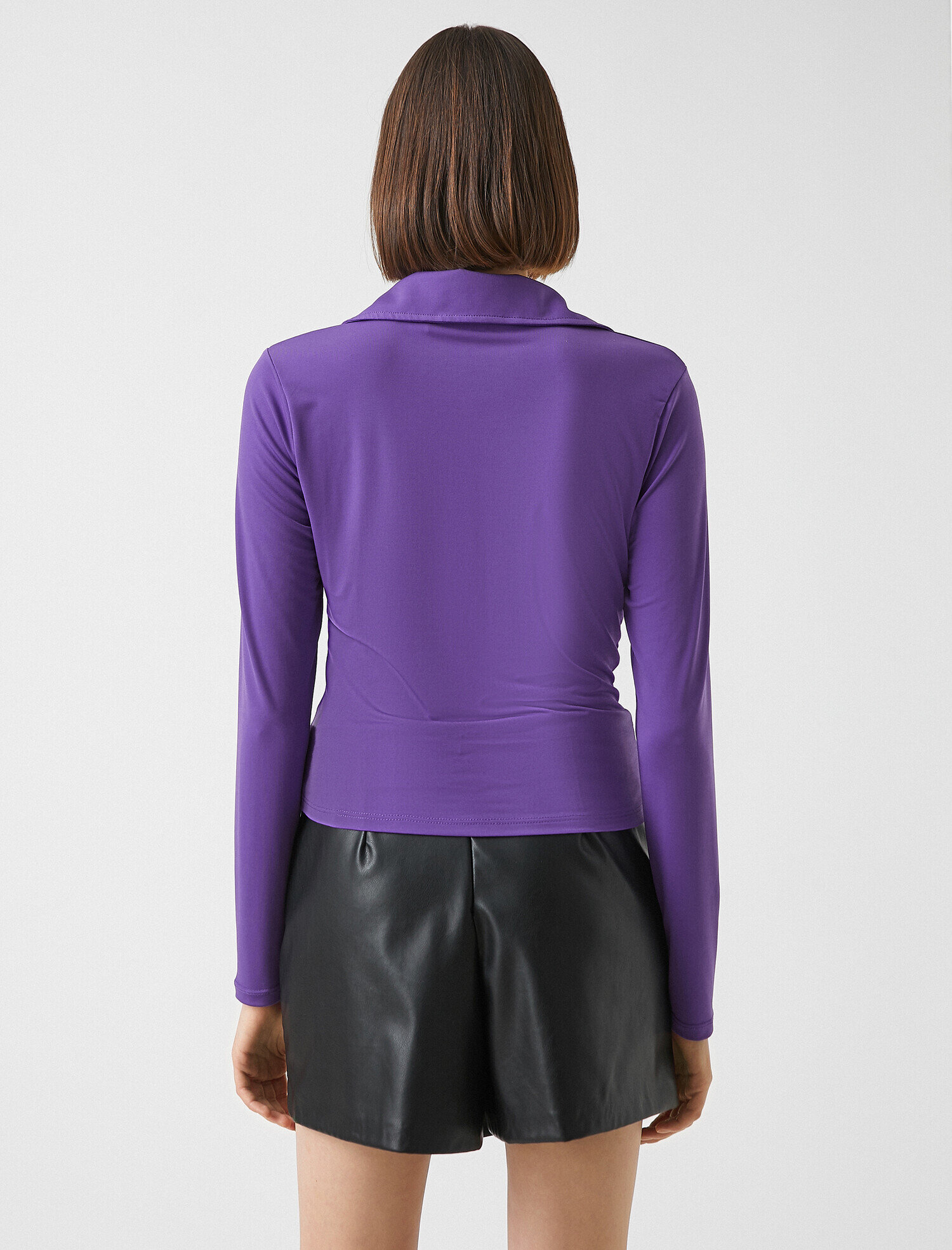   Uzun Kollu Büzgülü Gömlek