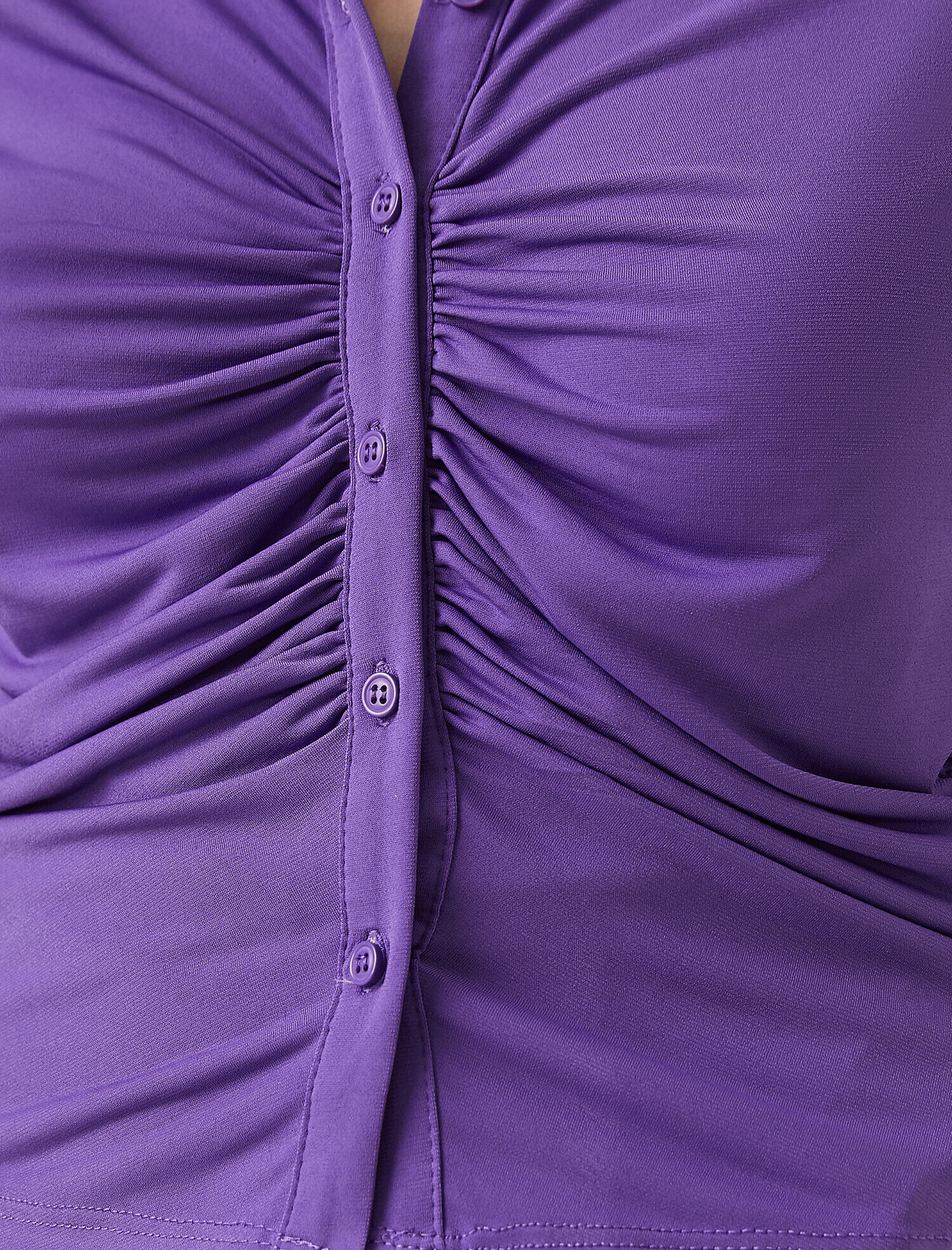   Uzun Kollu Büzgülü Gömlek