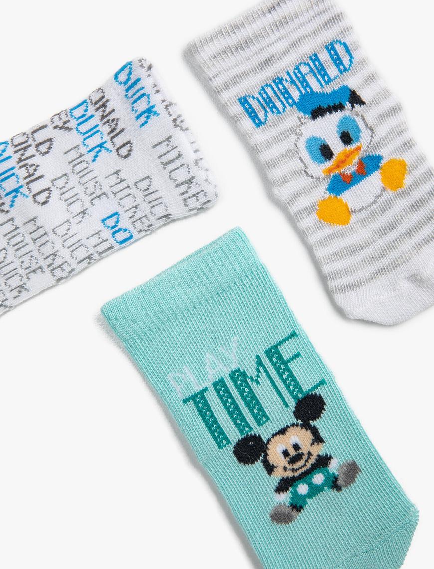  Erkek Bebek 3'lü Disney Lisanslı Çorap Seti