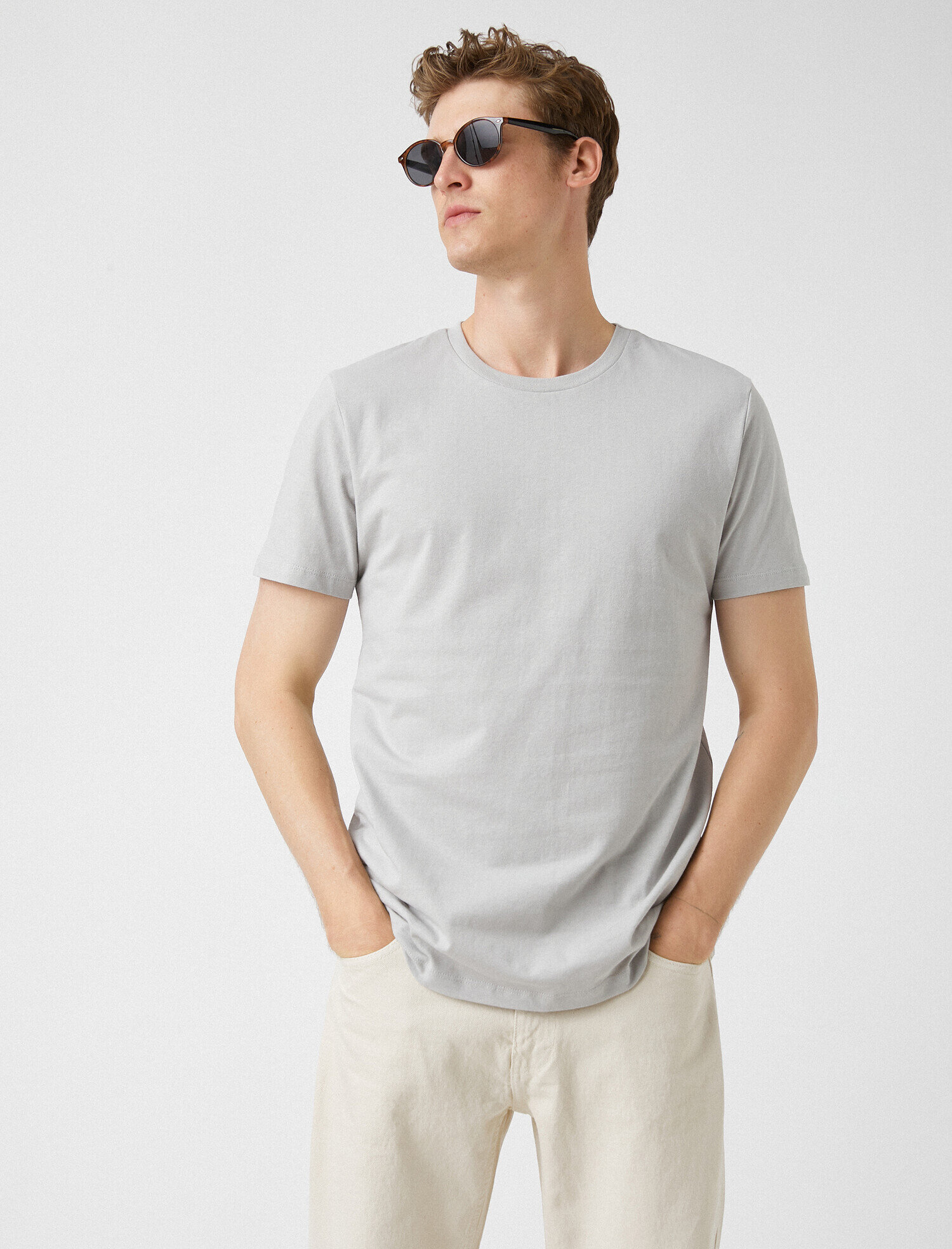   Basic Tişört Bisiklet Yaka