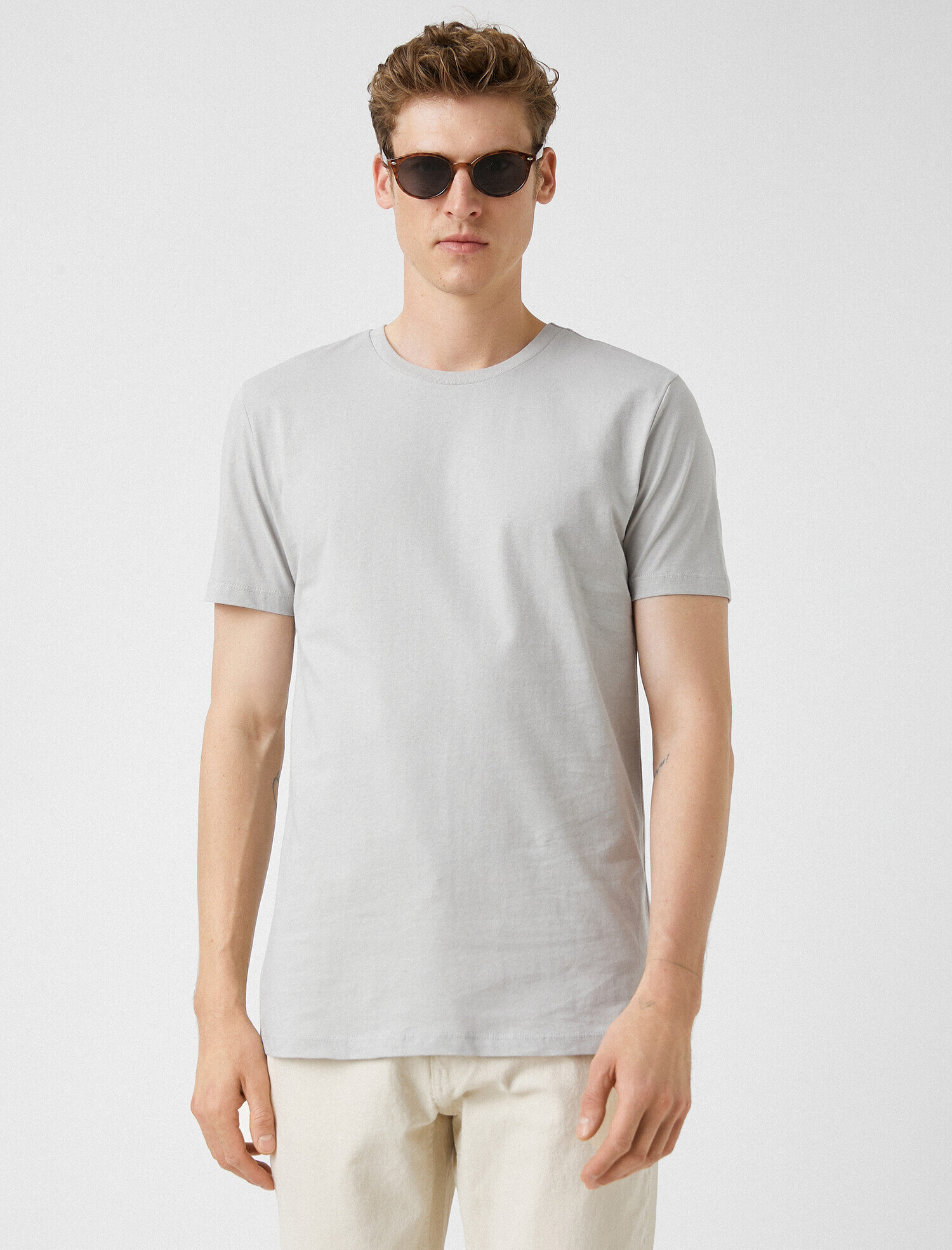   Basic Tişört Bisiklet Yaka