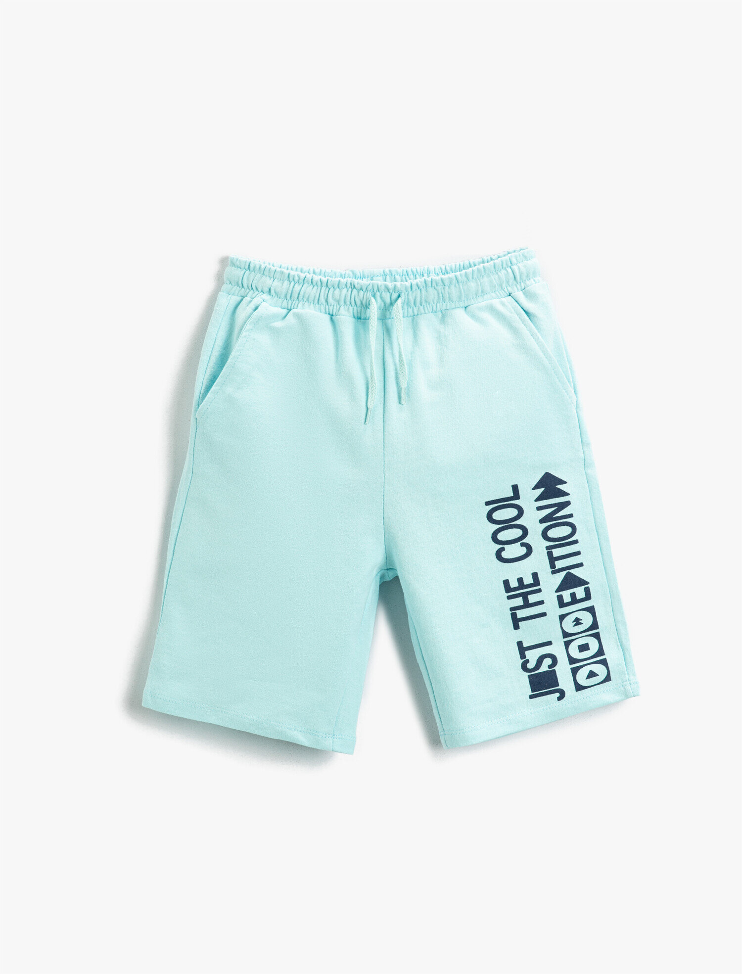  Erkek Çocuk Beli Lastikli Baskılı Şort Diz üstü Pamuklu