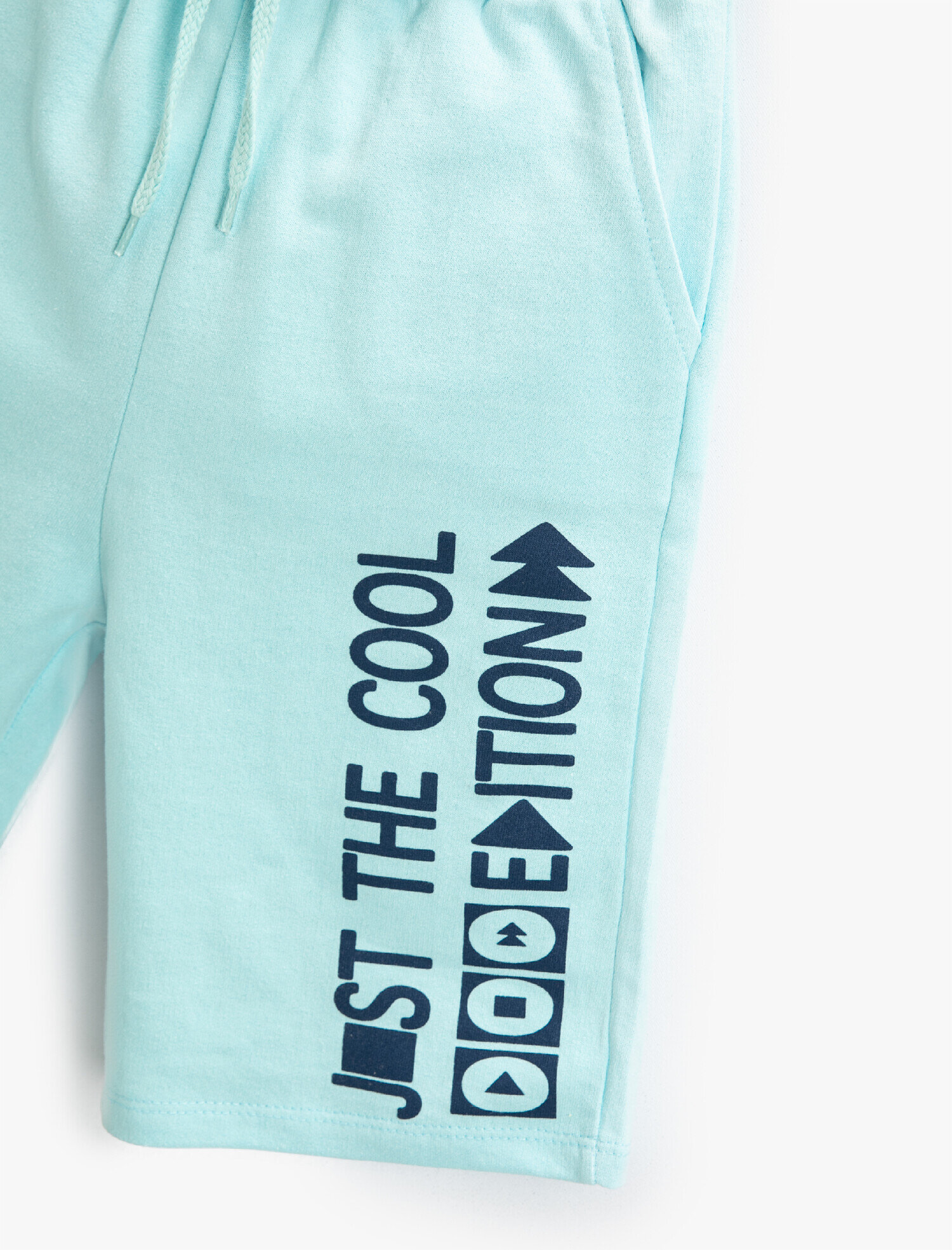  Erkek Çocuk Beli Lastikli Baskılı Şort Diz üstü Pamuklu