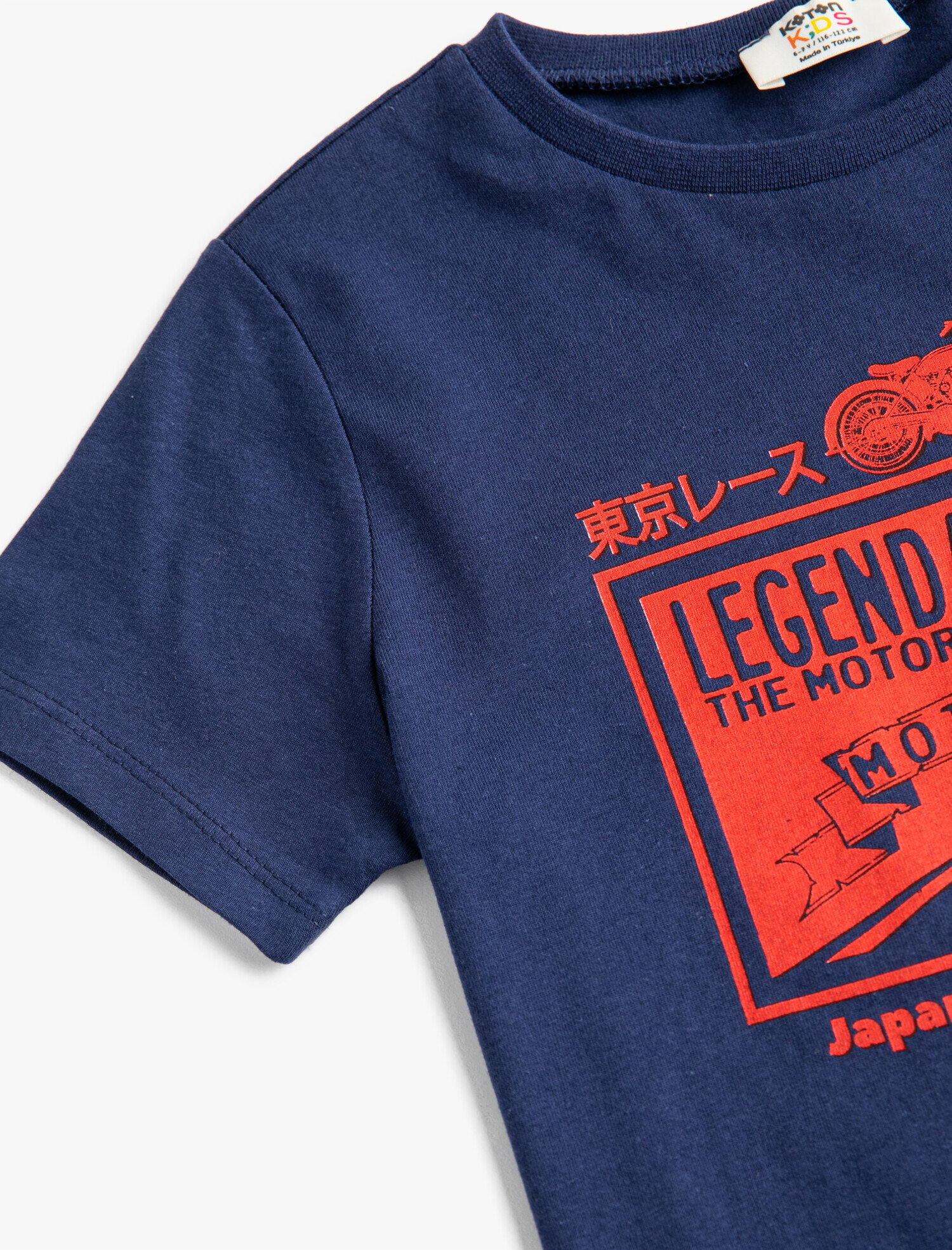  Erkek Çocuk Baskılı Tişört Bisiklet Yaka Kısa Kollu