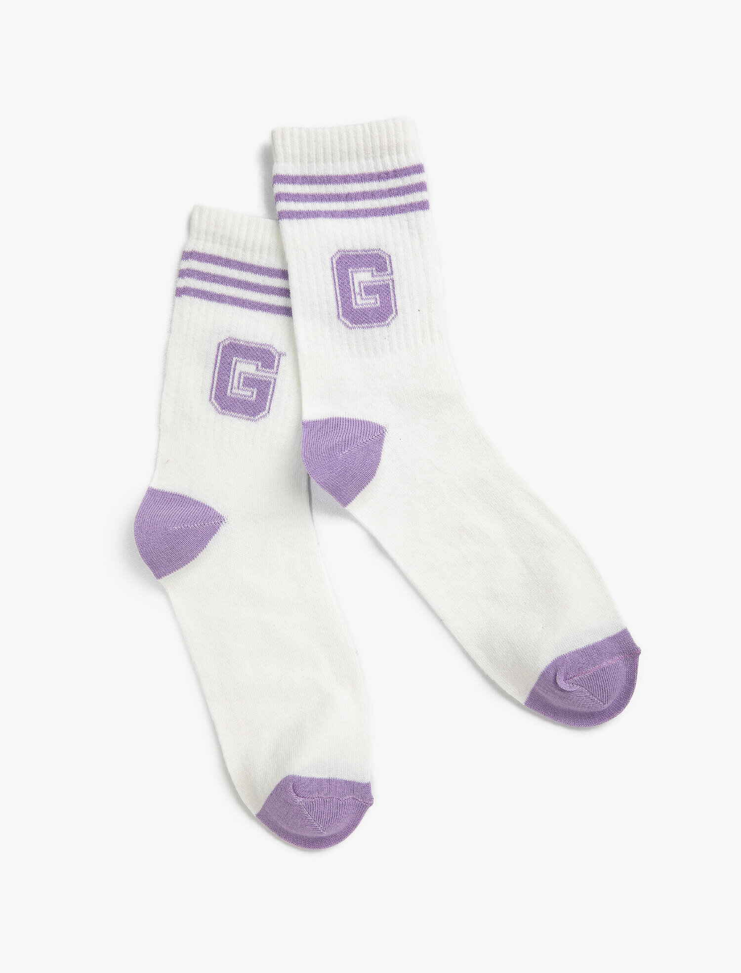  Kadın Kolej Çorap G Harf Baskılı