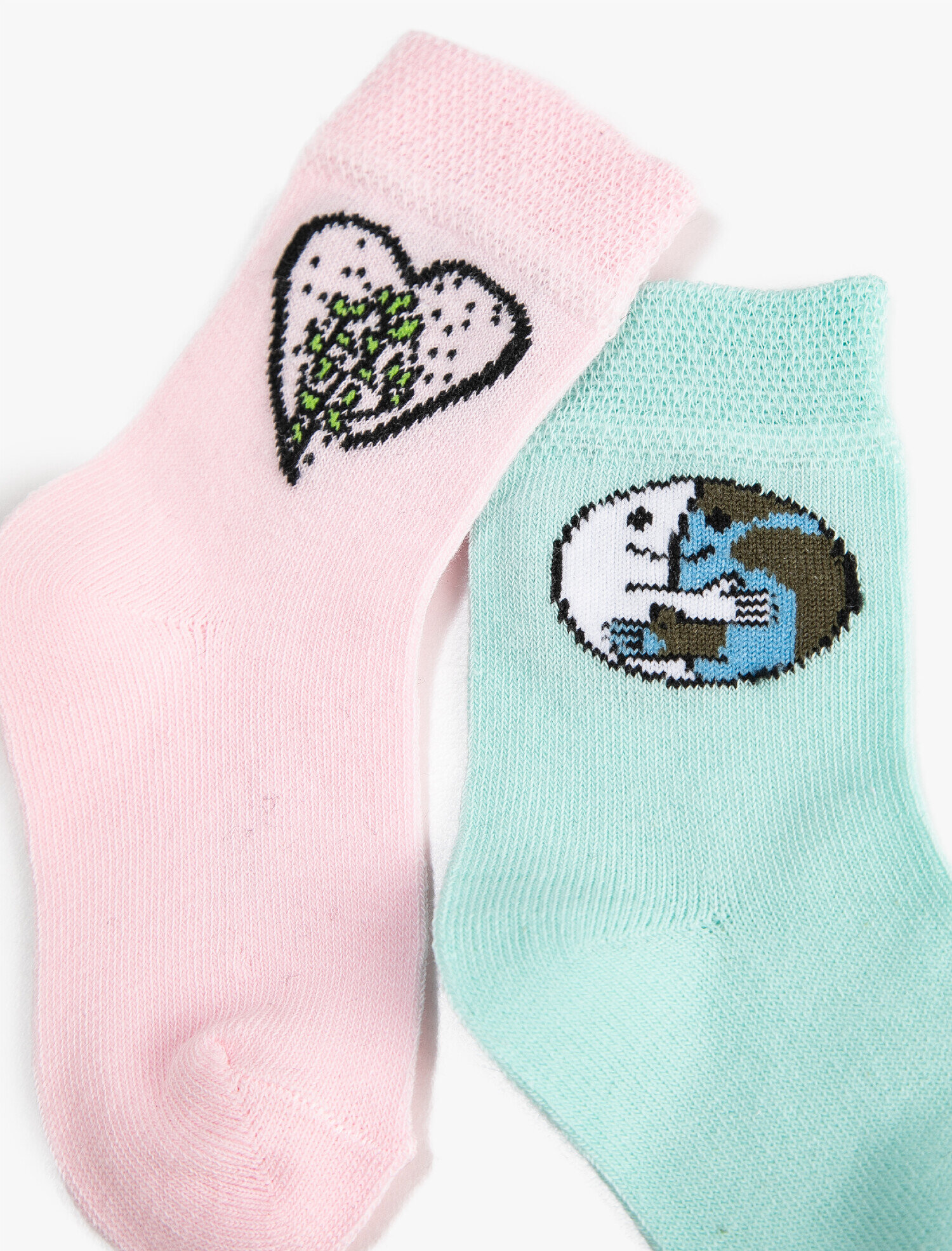  Kız Bebek 2'li Baskılı Çorap Seti
