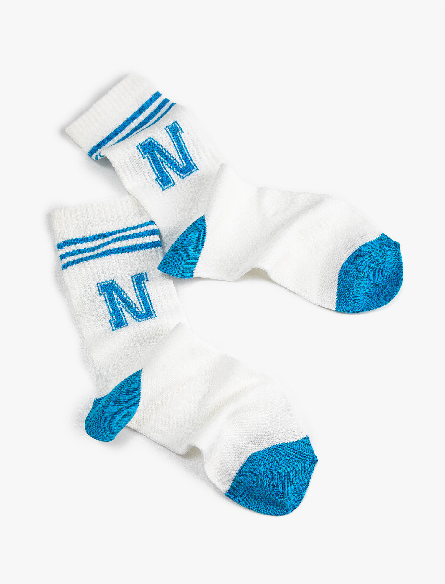  Kadın N Harf Yazılı Baskılı Çorap