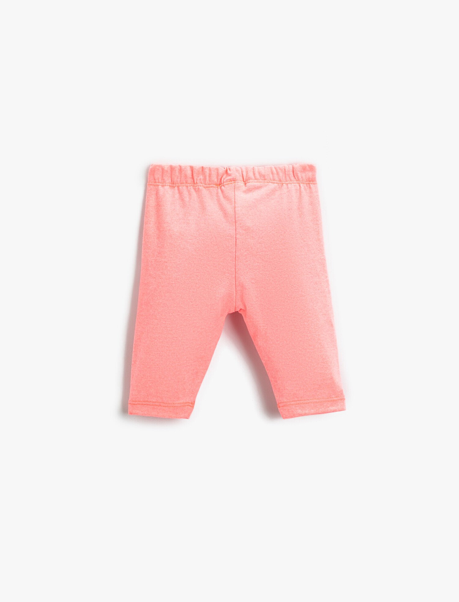 Kız Bebek Beli Lastikli Bermuda Tayt Pamuklu