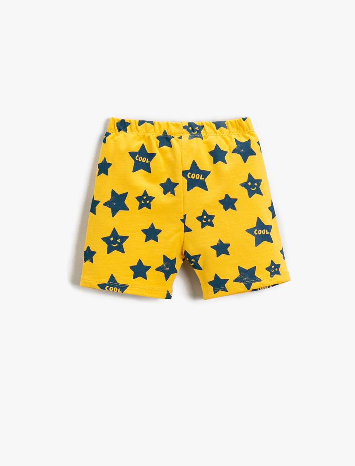 Erkek Bebek Yıldız Baskılı Şort