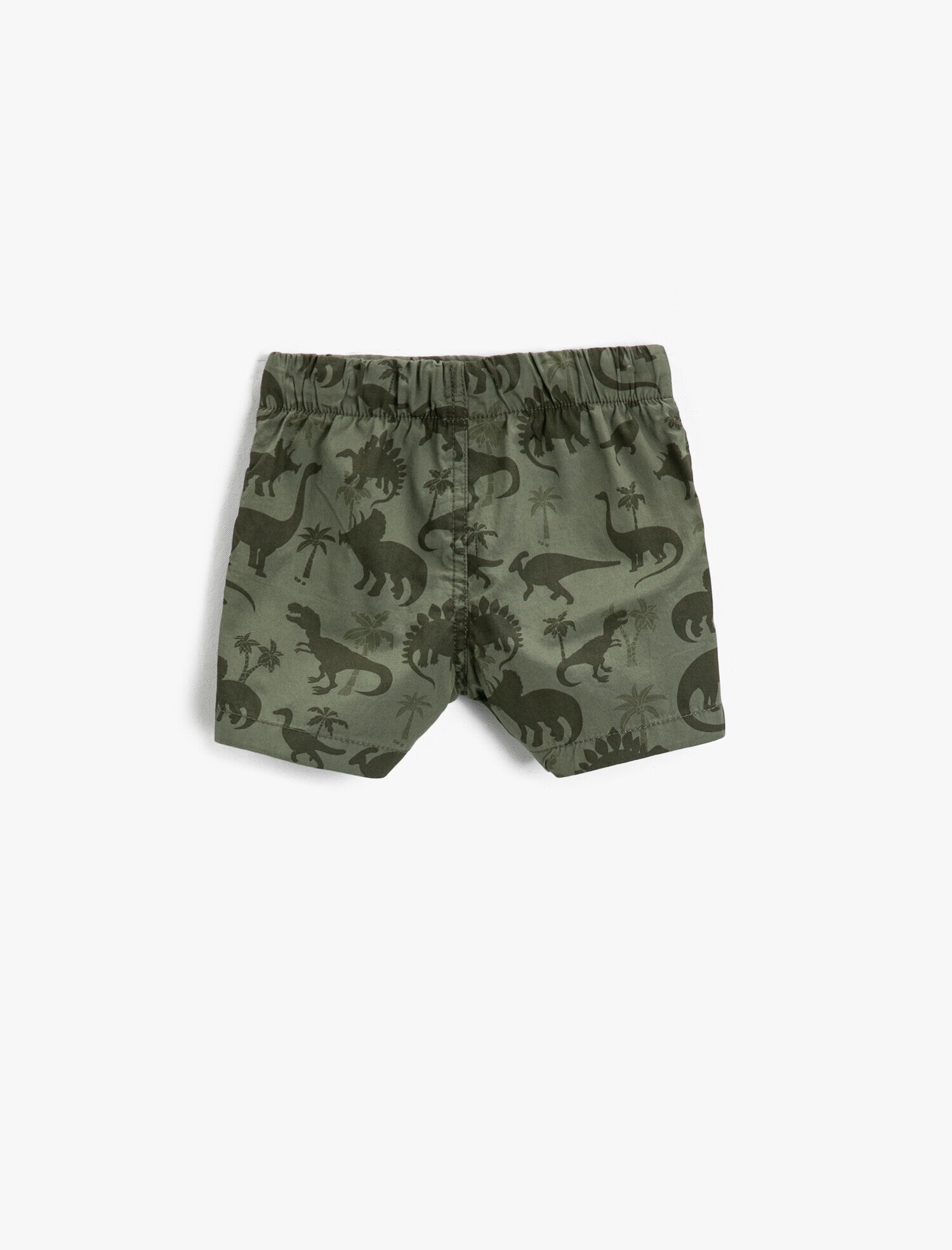  Erkek Bebek Dinozor Baskılı Şort Beli Lastikli Pamuklu