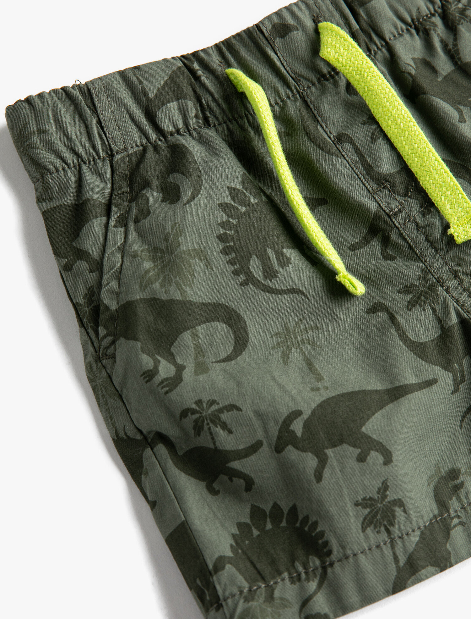  Erkek Bebek Dinozor Baskılı Şort Beli Lastikli Pamuklu